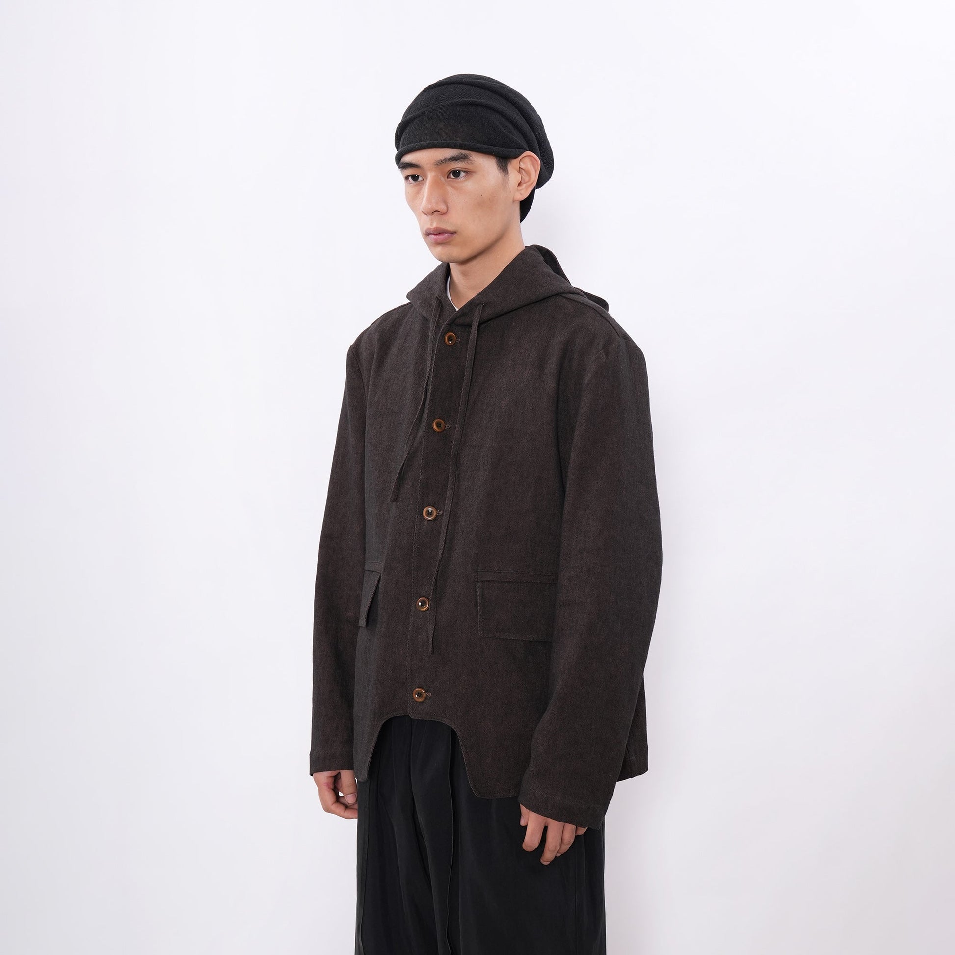 7440 37 1 Linen-Cotton Drawstring Hooded Blazer-Jacket-S (Preorder)-Free Shipping Leatheretro