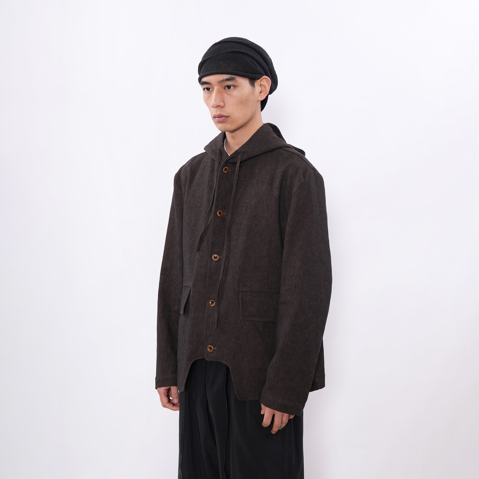 7440 37 1 Linen-Cotton Drawstring Hooded Blazer-Jacket-S (Preorder)-Free Shipping Leatheretro