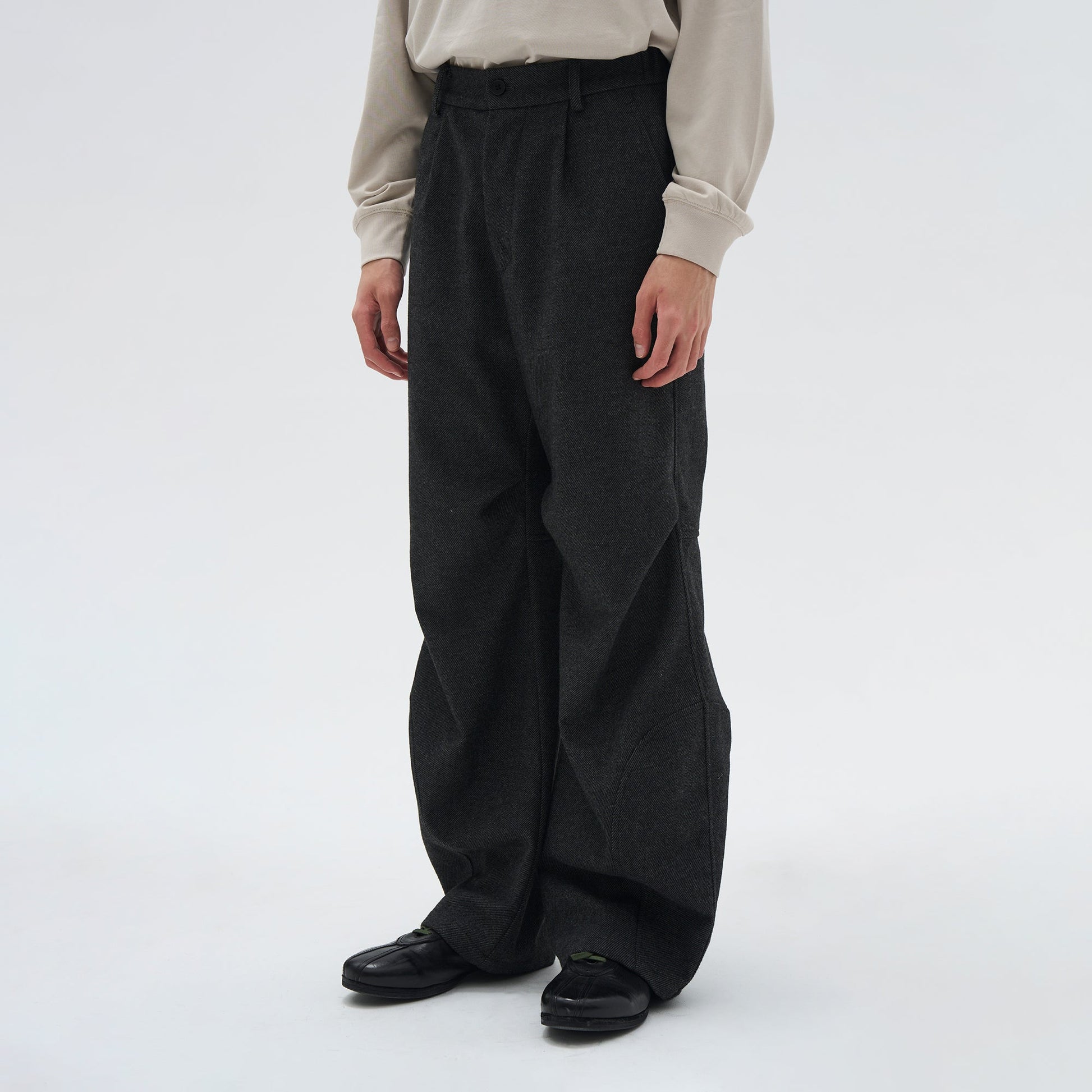 7440 37 1 Wool-Blend Straight-Leg Trousers-Pants-S-Free Shipping Leatheretro