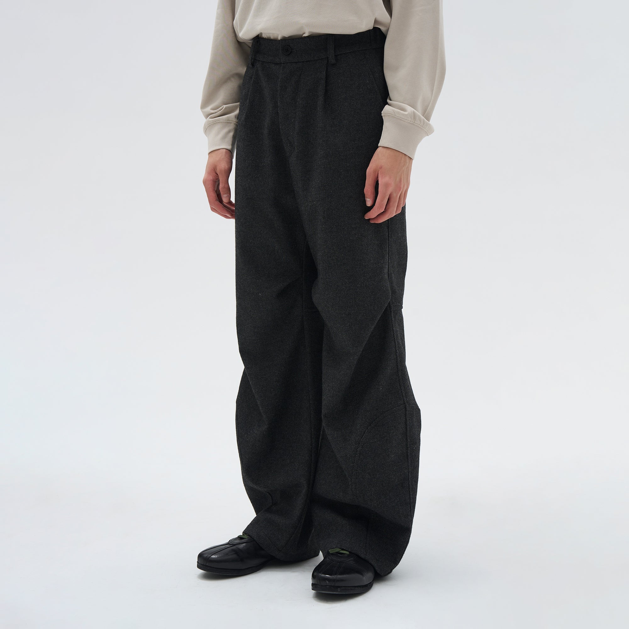 7440 37 1 Wool-Blend Straight-Leg Trousers-Pants-S-Free Shipping Leatheretro