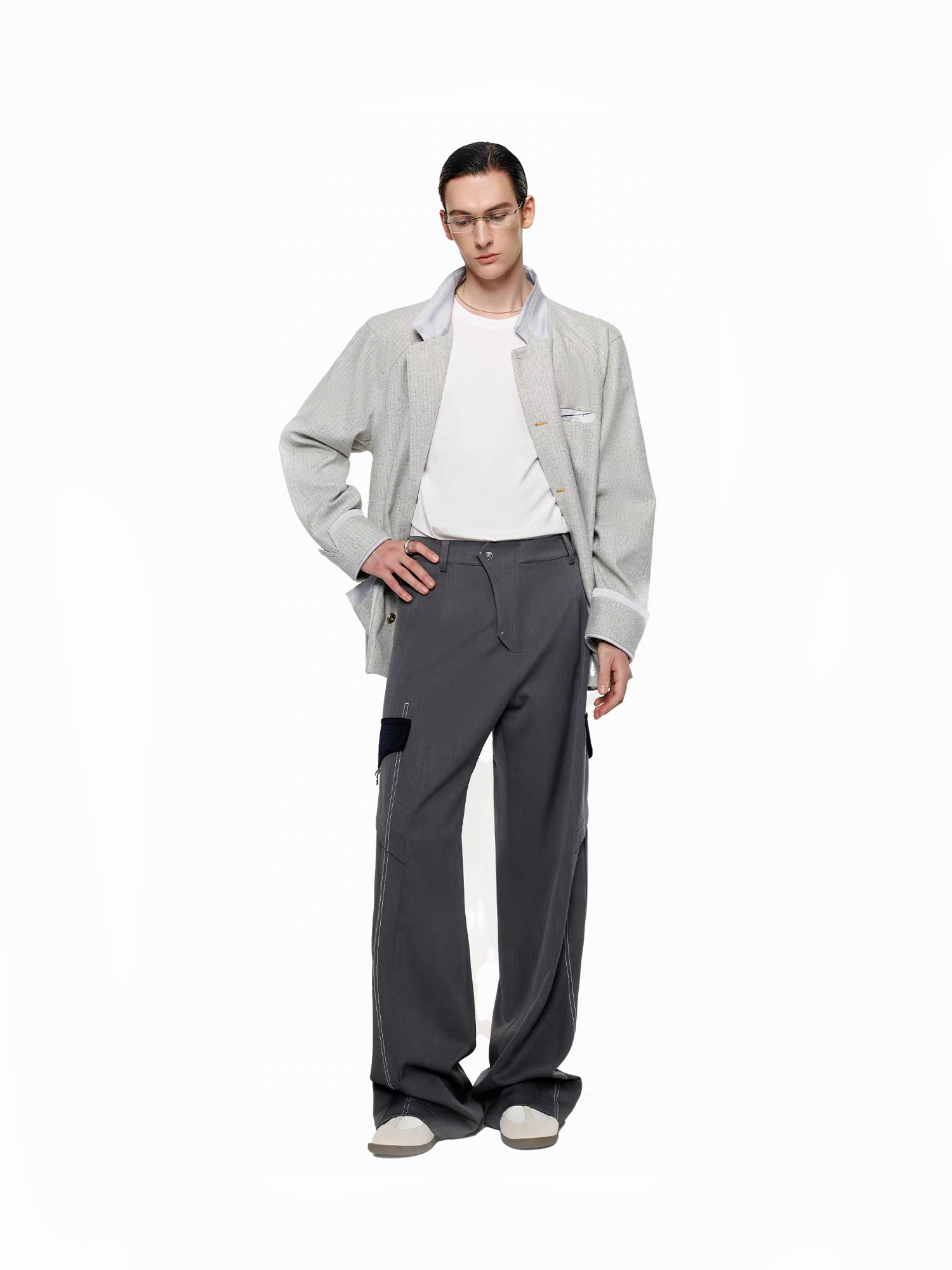 TIWILLTANG Draped Wide-Leg Trousers-Pants-S / 28-31”-Free Shipping Leatheretro