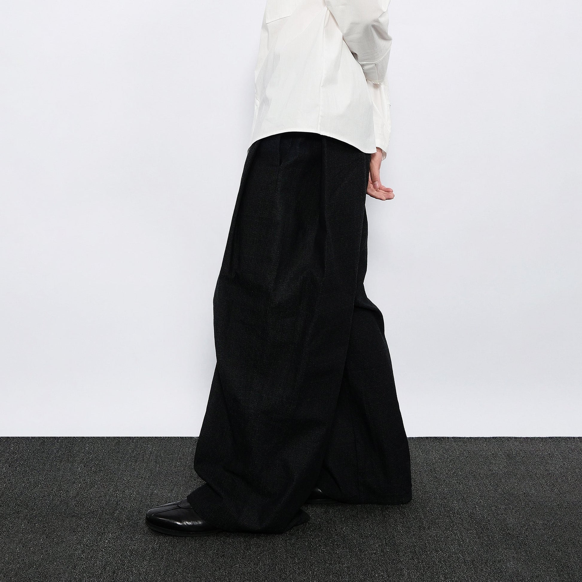 7440 37 1 Symmetrical Pleats Drop-Crotch Jeans-Jeans-S-Free Shipping Leatheretro