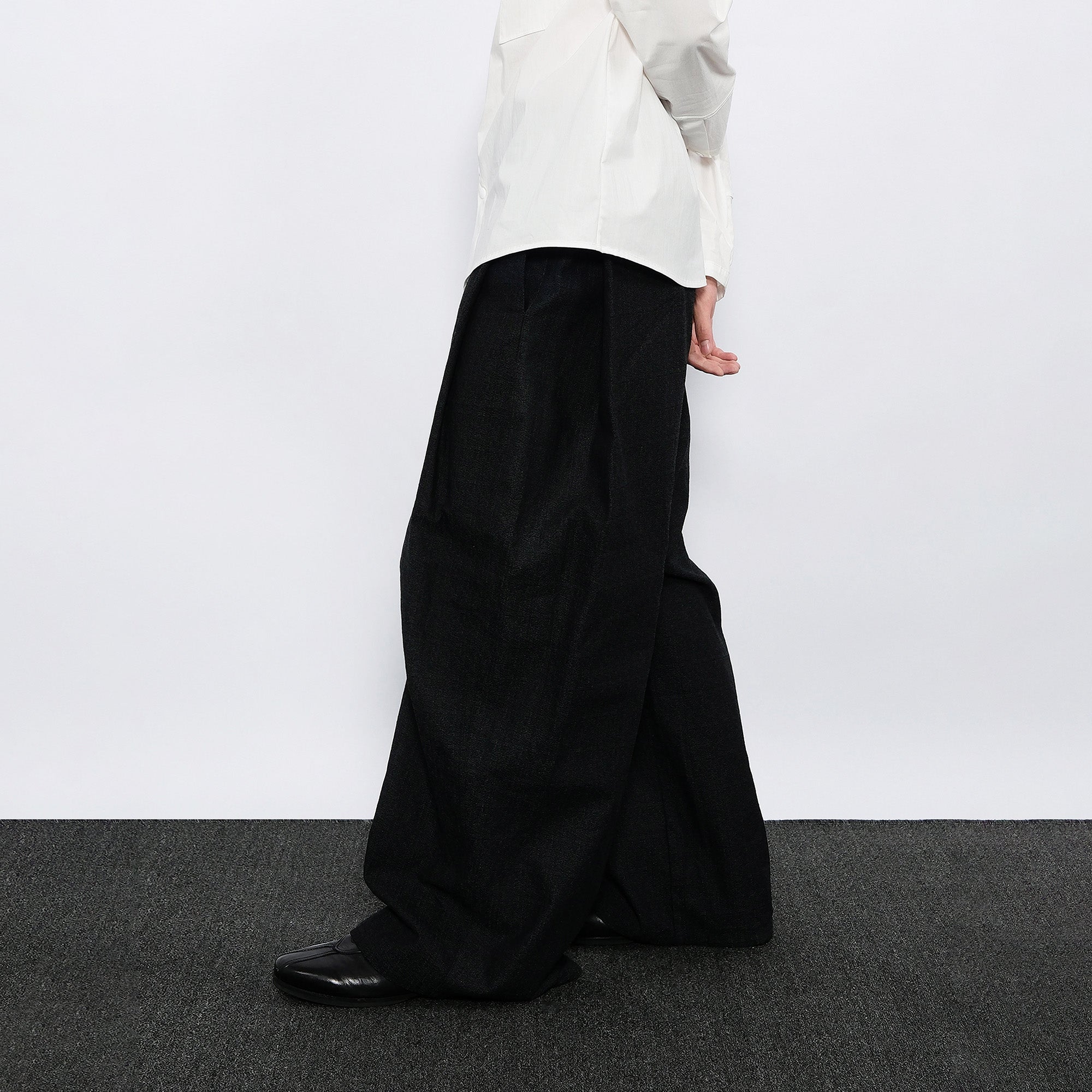 7440 37 1 Symmetrical Pleats Drop-Crotch Jeans-Jeans-S-Free Shipping Leatheretro