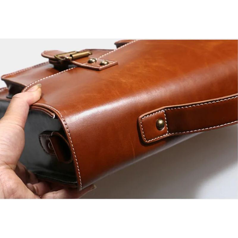 Retro Leather Women backpacks Shoulder Bag - Laptop Business Handbags-Backpacks-Black-Small-Free Shipping Leatheretro