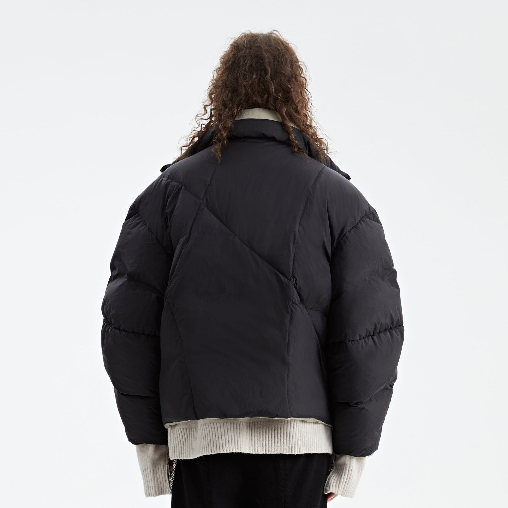 ORGANIC EMOTION Reversible Oversized Waterproof Down Jacket-Jacket-Black-M-Free Shipping Leatheretro