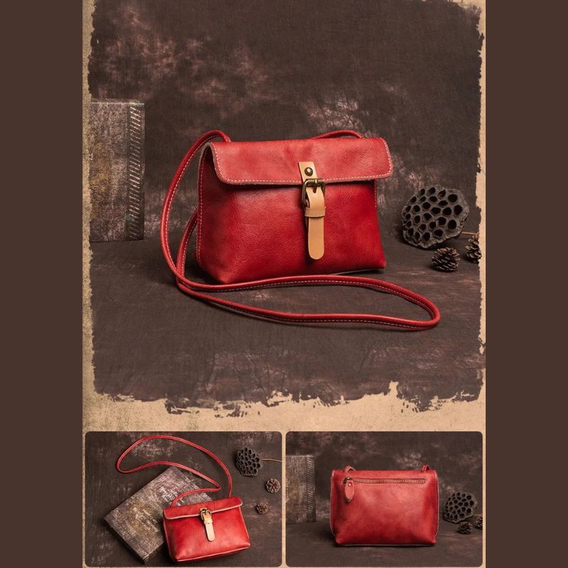 Vintage Genuine Leather Crossbody Bag for Women-Handbags-Coffee-Free Shipping Leatheretro