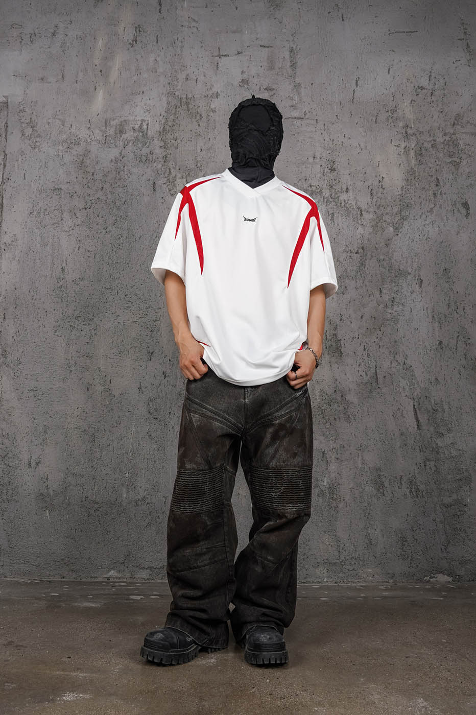 UNDERWATER Demon Eye Mesh Jersey White-T Shirt-S-Free Shipping Leatheretro