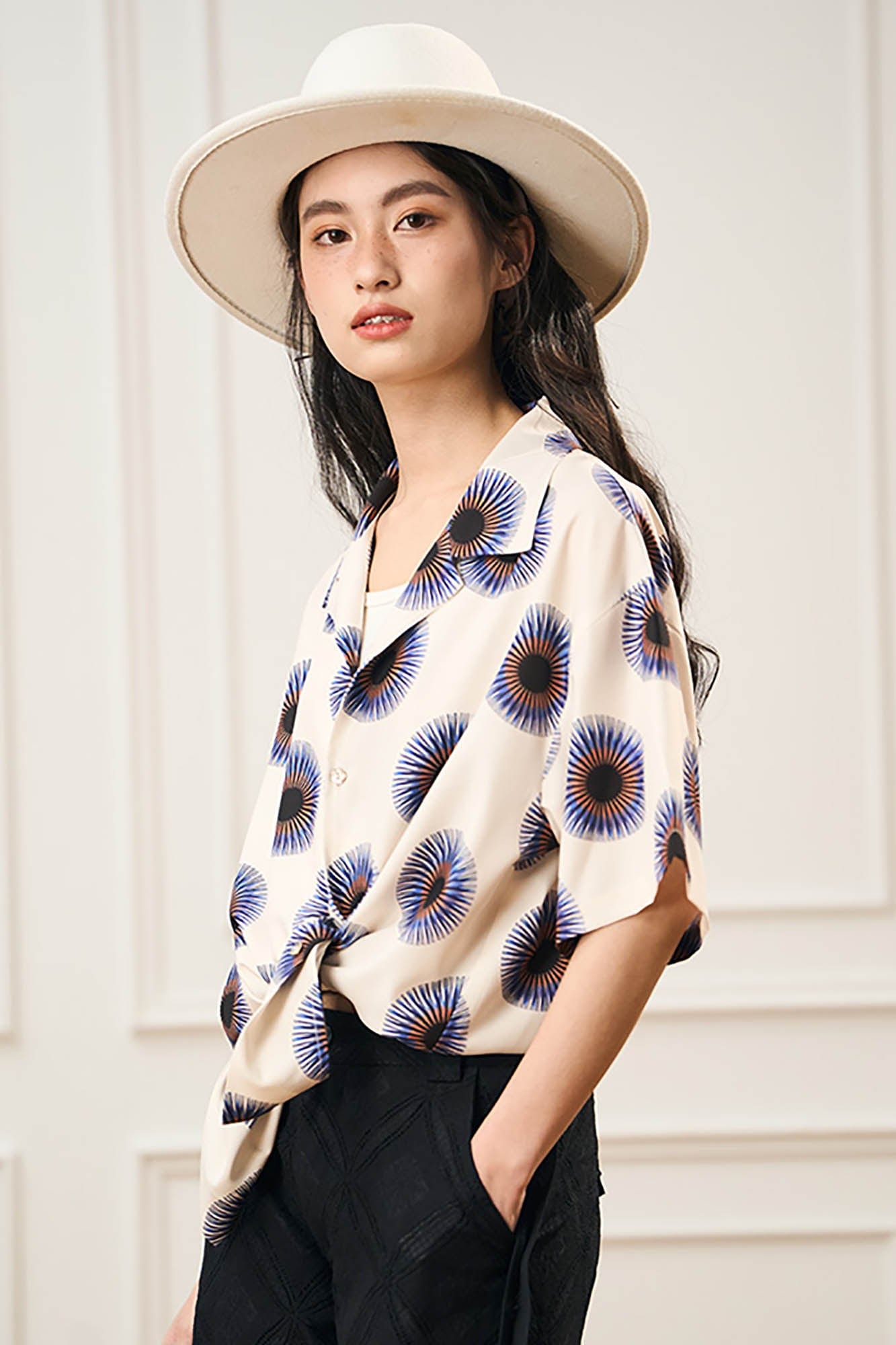 EPIC POETRY Radial Eye Cuban Half Shirt & Shirt-Half shirt-S-Short-Free Shipping Leatheretro