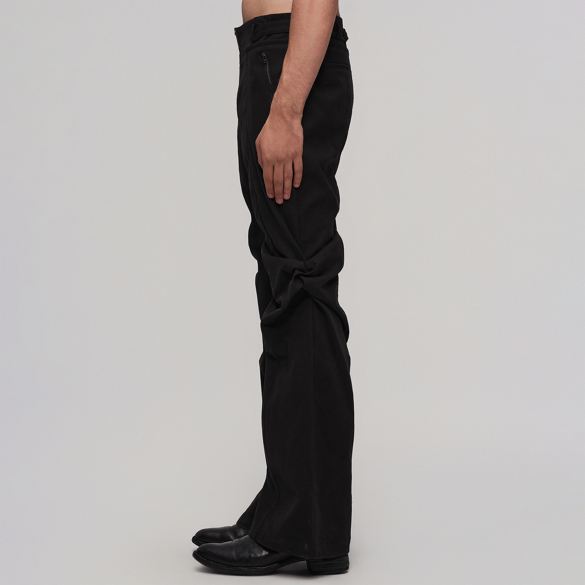 ILNya Nieternite Nifutur Twist-Knee Flared Trousers-Pants-S (0)-Free Shipping Leatheretro