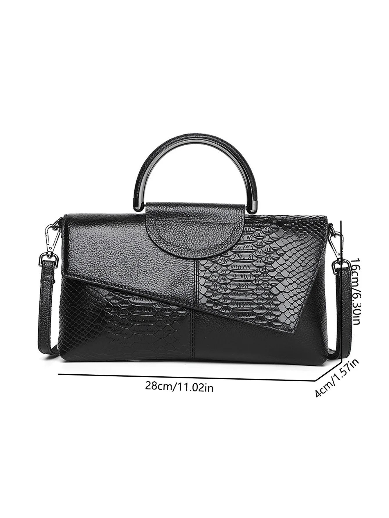 Large Capacity Crocodile Pattern Fashion Slouch Bag - New Style Party Handbag-Handbags-White-Free Shipping Leatheretro