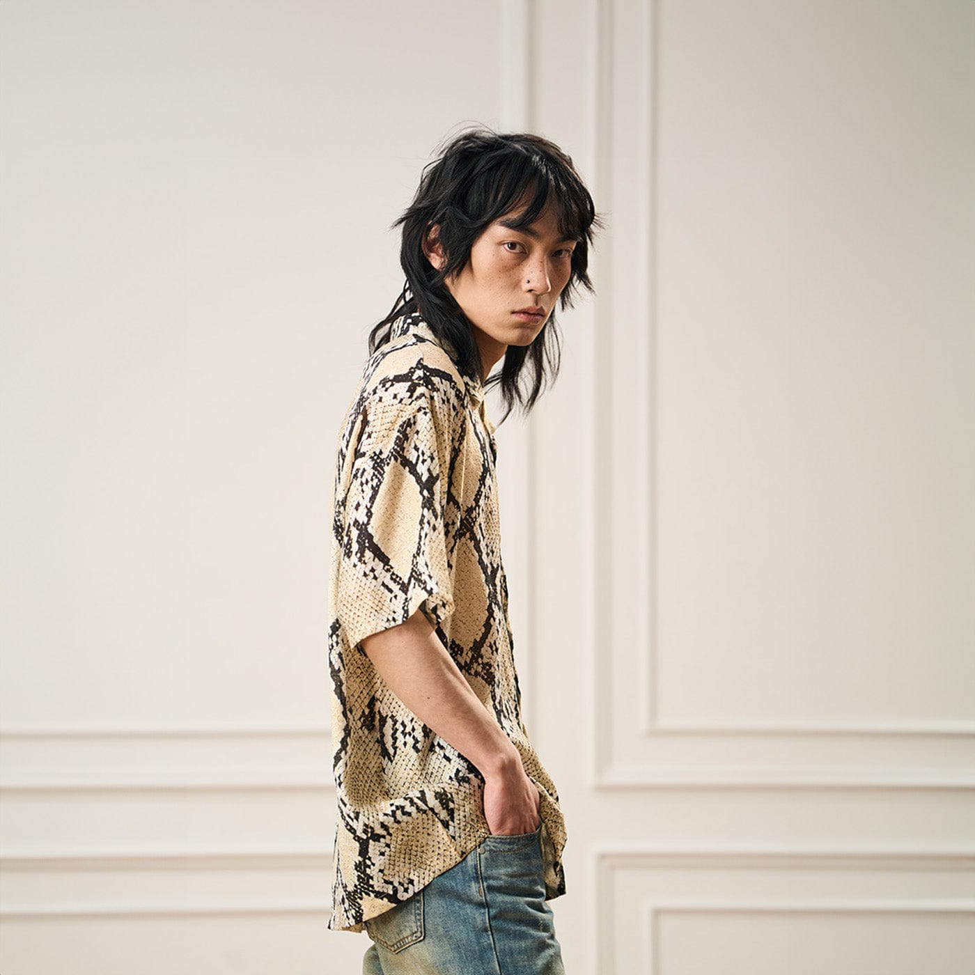 EPIC POETRY Python Cuban Half Shirt-Half shirt-S-Free Shipping Leatheretro