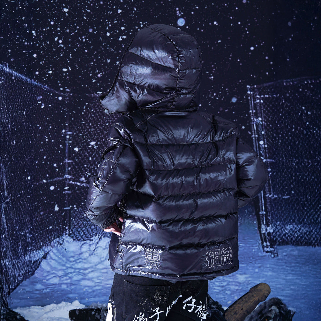 VINKID Embroidered Glossy Down Jacket-Jacket-S (Preorder)-Free Shipping Leatheretro