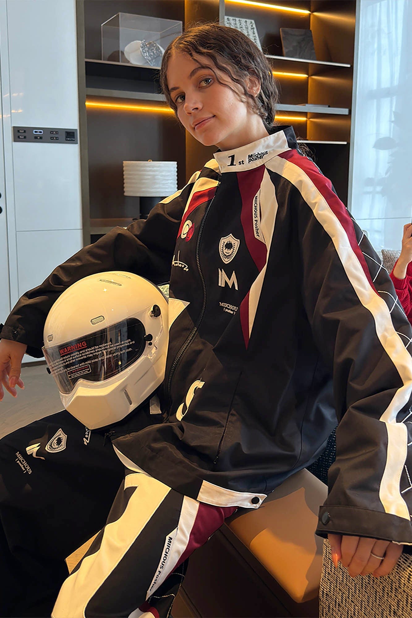 MIICHOUS Infinite Racer Patchwork Spliced Racing Jacket-Jacket-S-Free Shipping Leatheretro