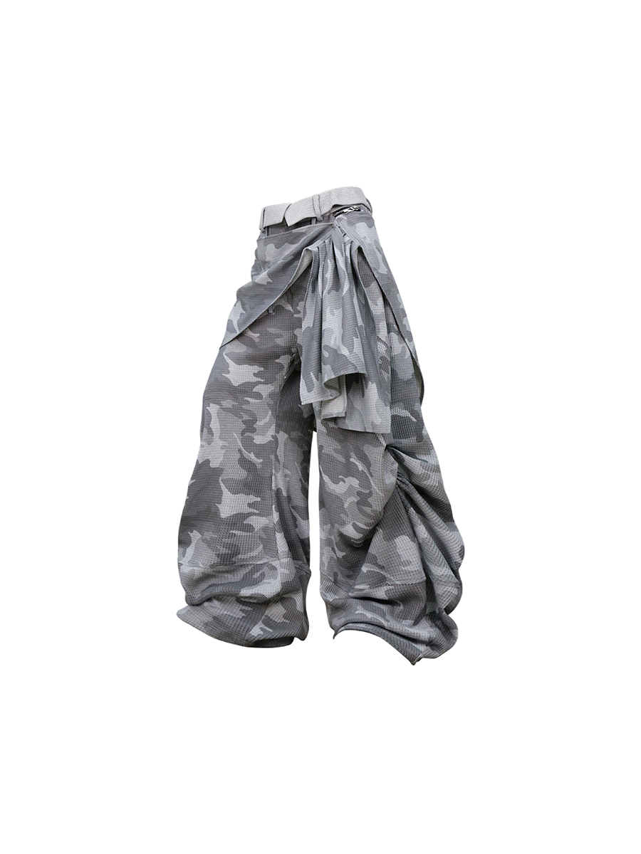 RELABEL Camo Waffle Inverted Waist Sweatpants-Pants-XS (Preorder)-Free Shipping Leatheretro