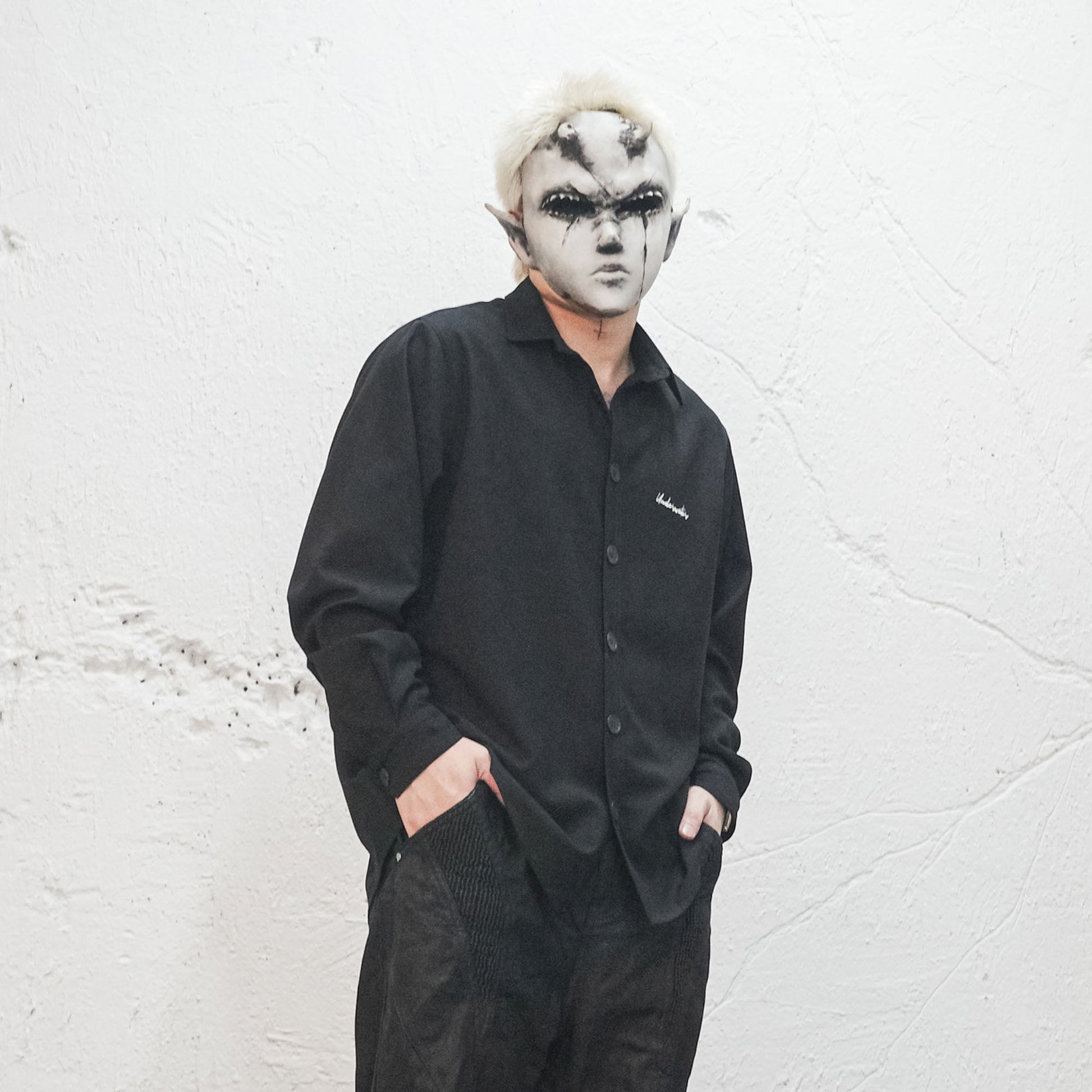 UNDERWATER Spine LOGO Embroidered Shirt-Shirt-S-Free Shipping Leatheretro