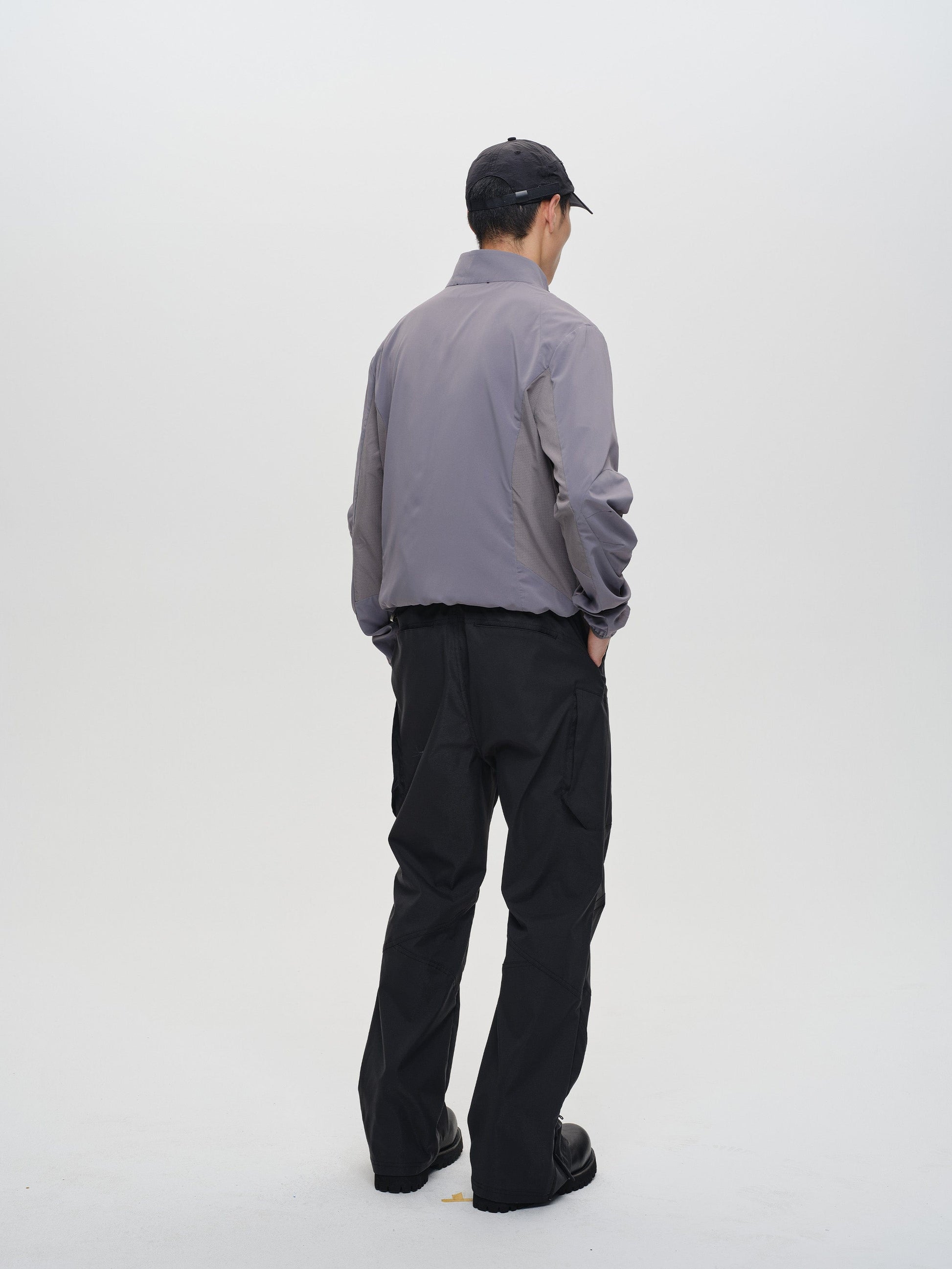 CATSSTAC Tech Paneled Zipper Pockets Elastic Waist Pants-Pants-Green-M-Free Shipping Leatheretro