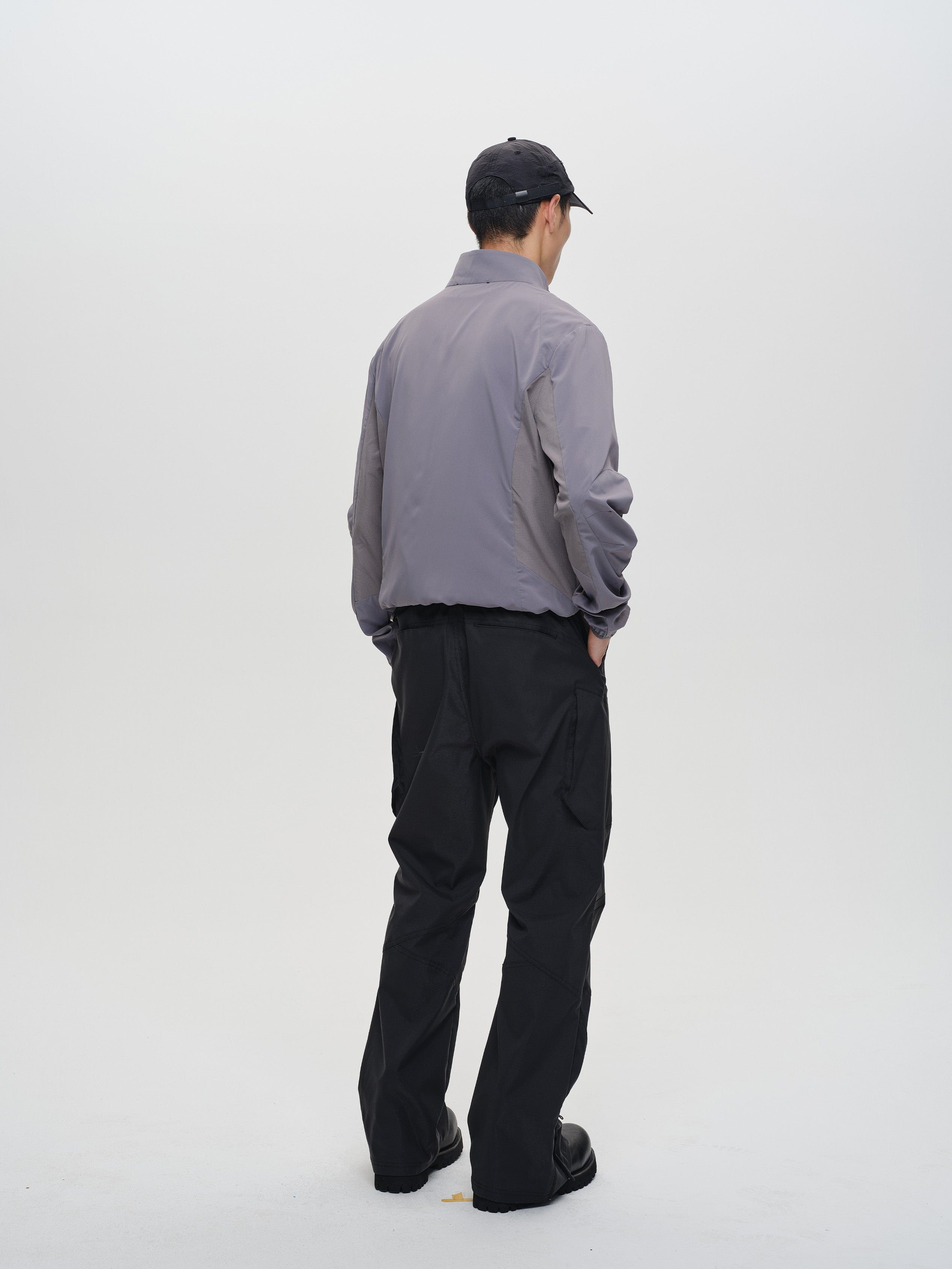 CATSSTAC Tech Paneled Zipper Pockets Elastic Waist Pants-Pants-Green-M-Free Shipping Leatheretro