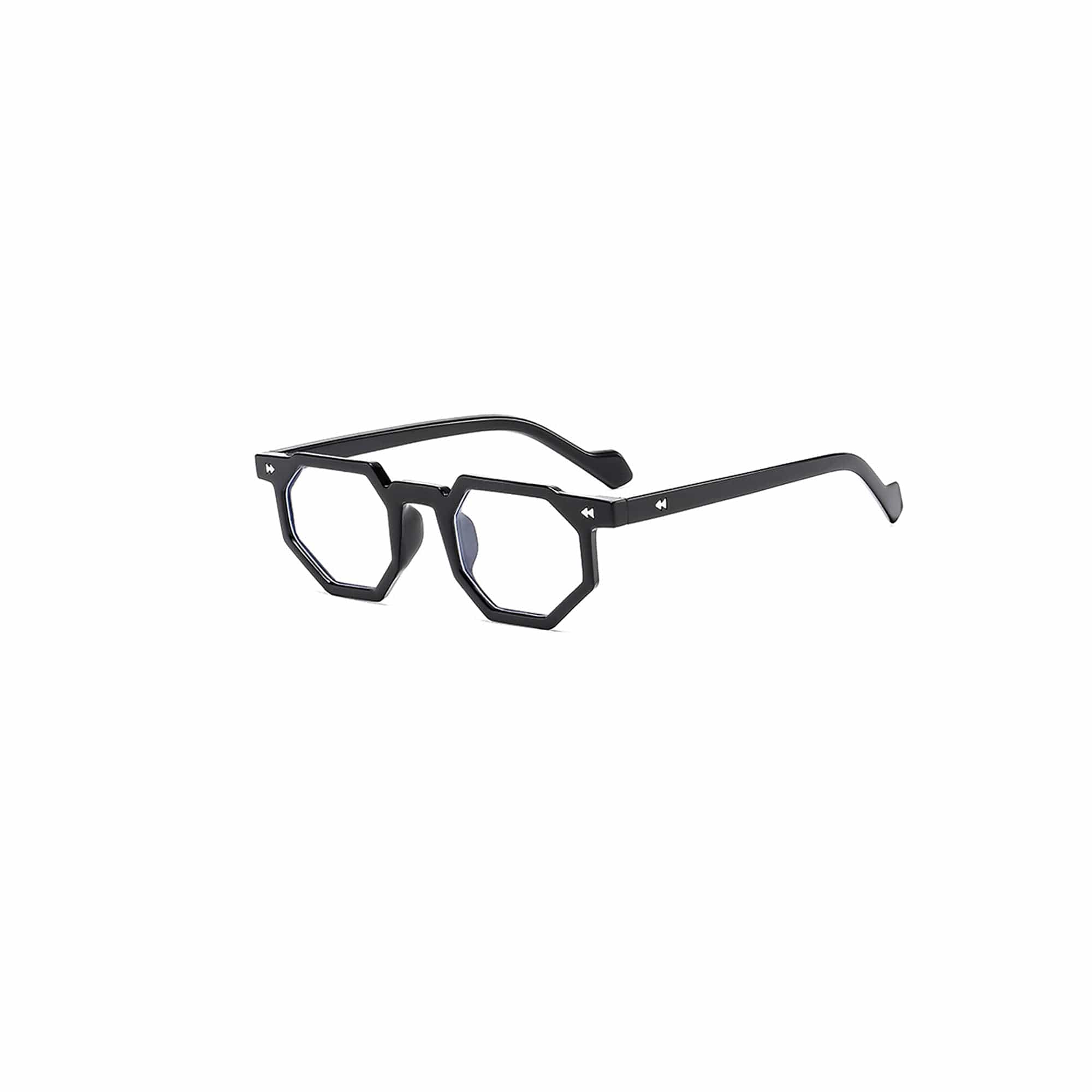 DAMAGE ASIA Angular Geometric Thick-Frame Glasses-Other Accessories-Blue-Free Shipping Leatheretro
