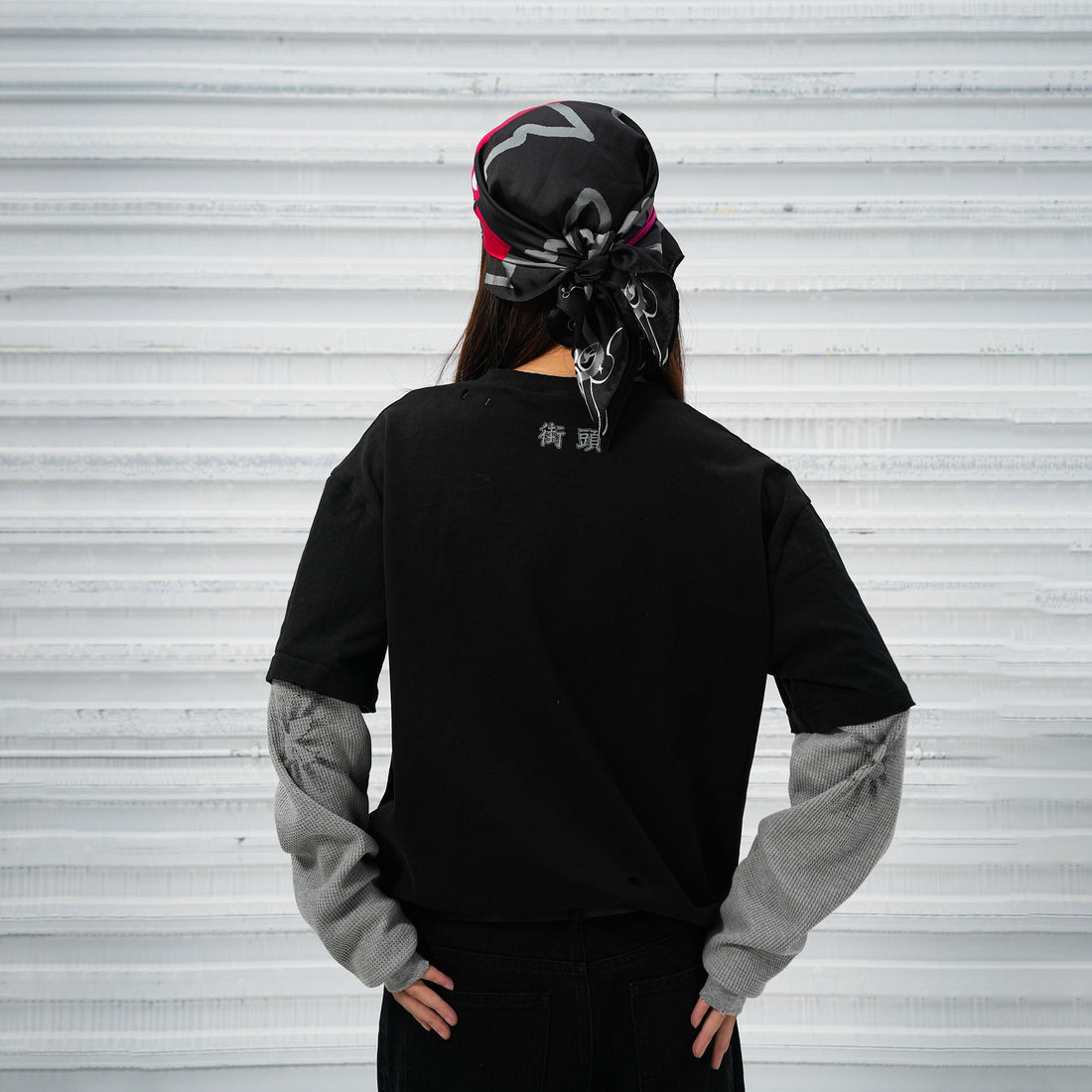 VINKID Stacked Sleeve Graphic Long-Sleeve Tee-L/S Tee-S-Free Shipping Leatheretro