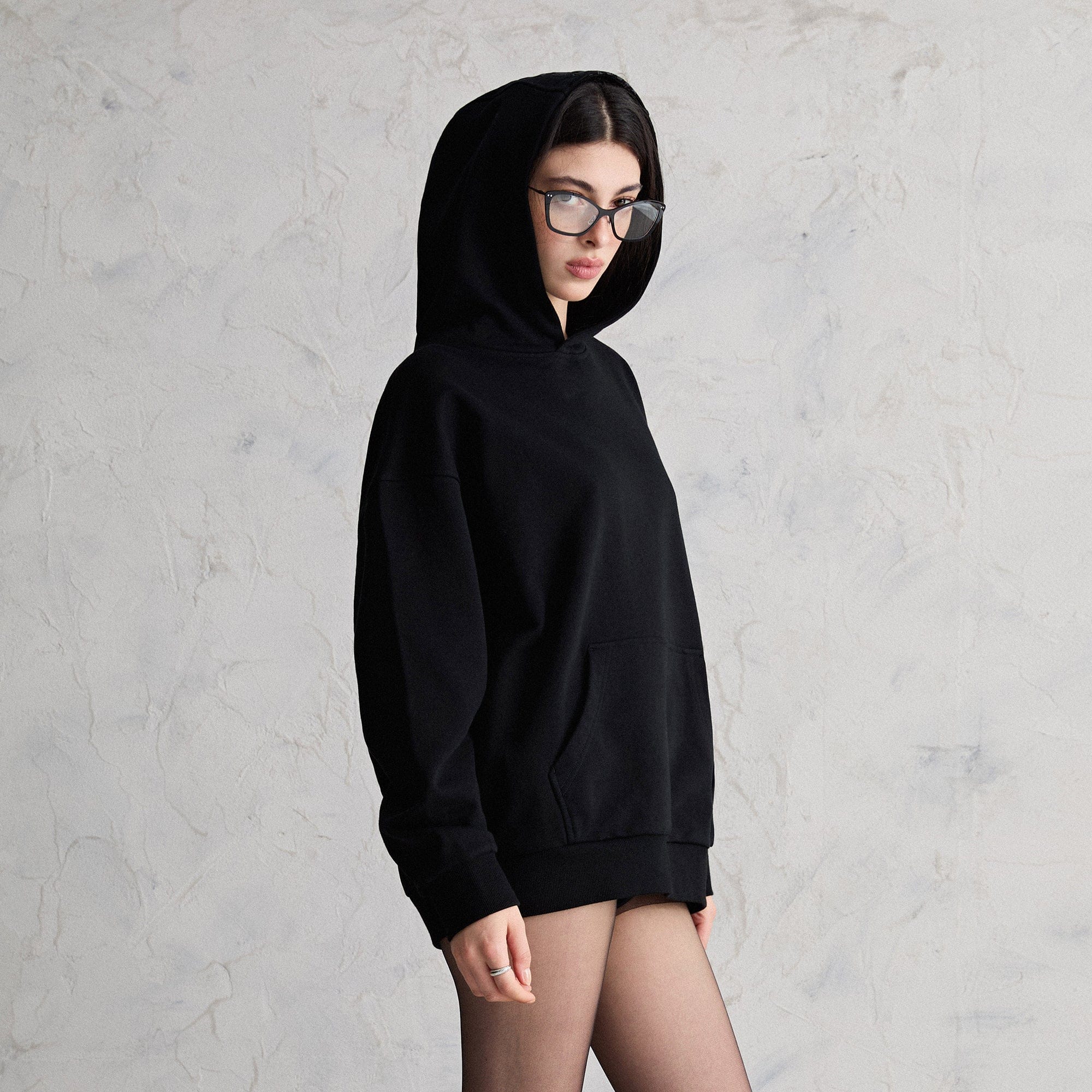 ORGANIC EMOTION Distressed Anatomy Hoodie-Hoodie-Black-XS-Free Shipping Leatheretro