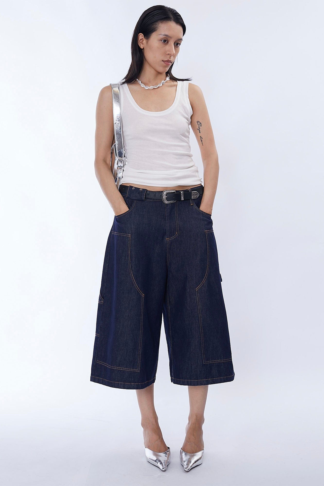 ASSEEN Double-Knee Raw Denim Shorts-Shorts-S-Free Shipping Leatheretro