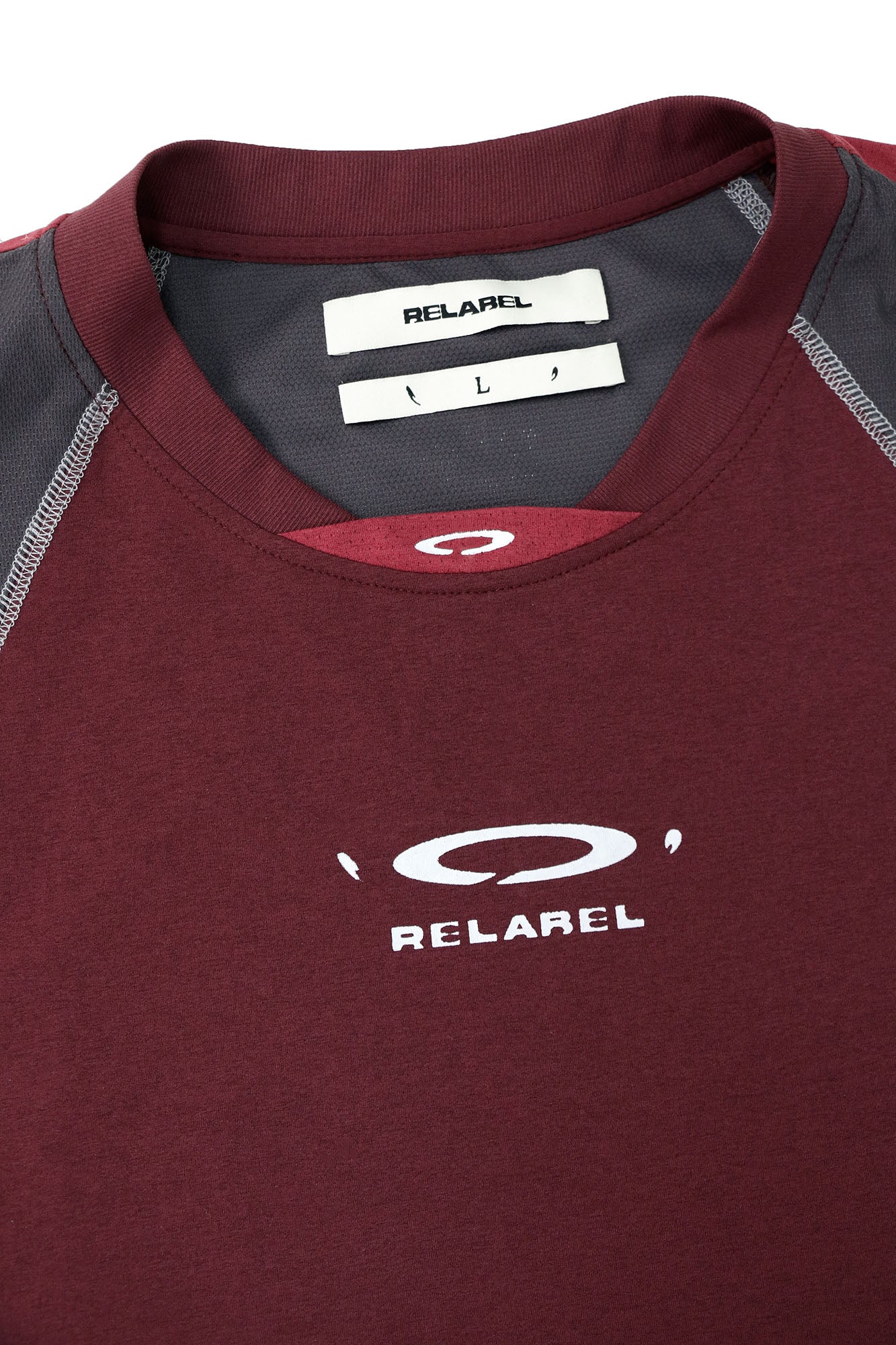 RELABEL Contrast Paneled Quick-Dry Tee-T Shirt-XS-Black-Free Shipping Leatheretro