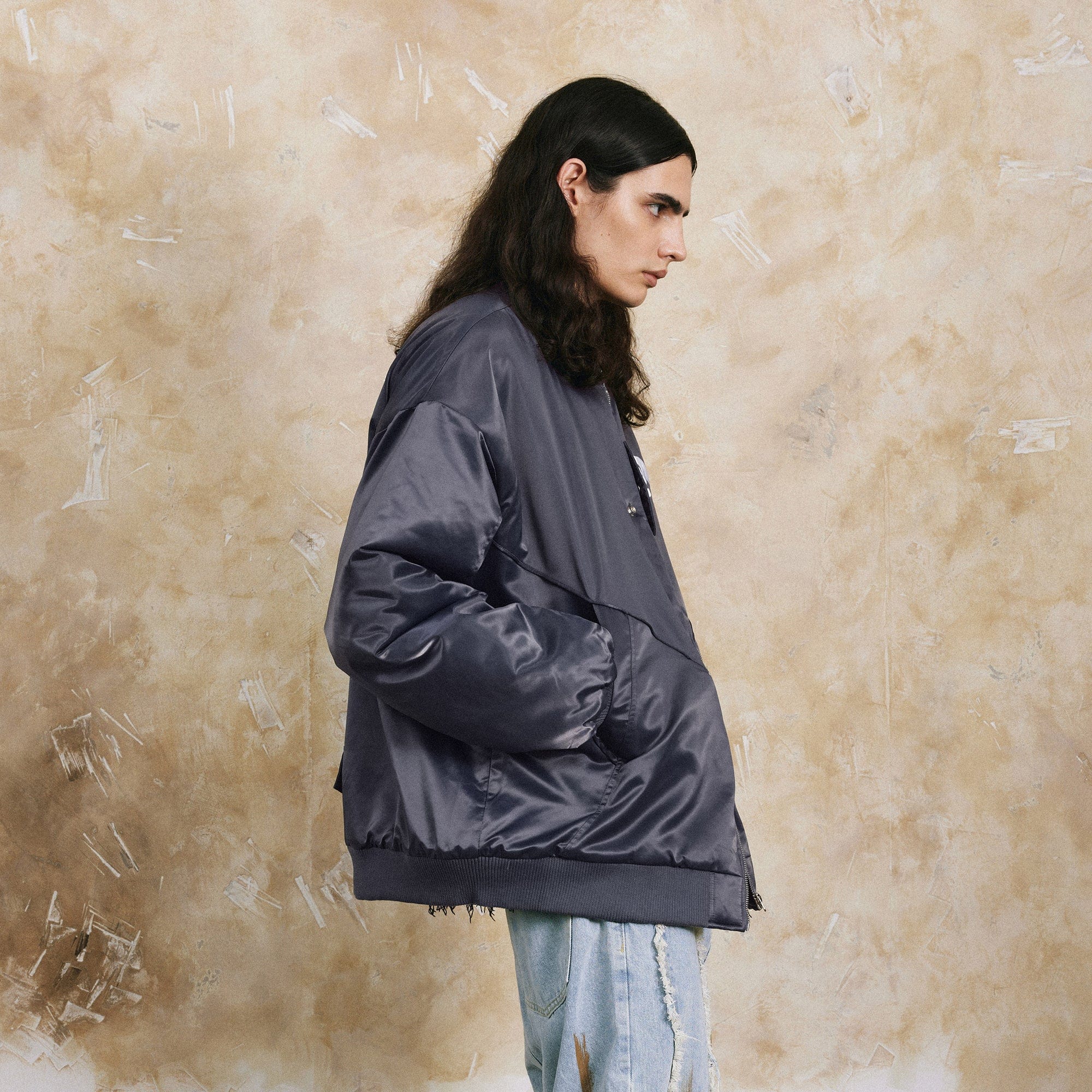 OVDY Modern Big-pocket Cotton-Padded Baseball Jacket-Jacket-S-Gray-Free Shipping Leatheretro