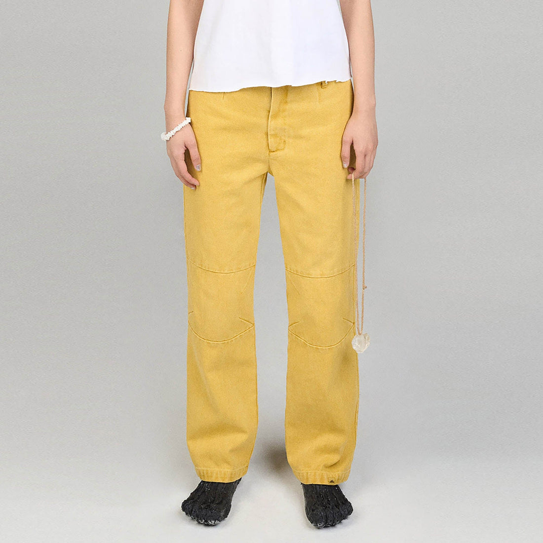 URBAN+FOREST Spliced Pleated Hunting Pants-Pants-S-Yellow-Free Shipping Leatheretro