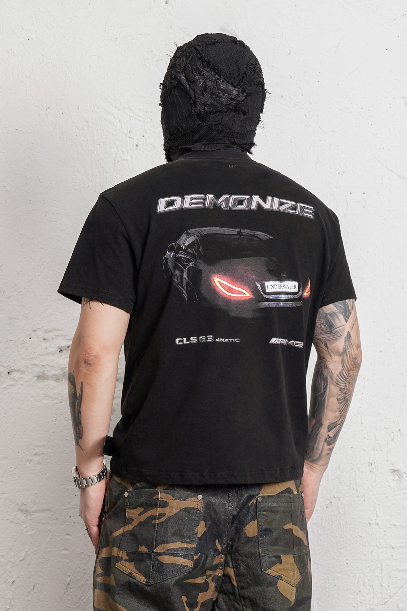 UNDERWATER Demon Eye Racing Graphic Washed T-Shirt-T Shirt-S-Free Shipping Leatheretro