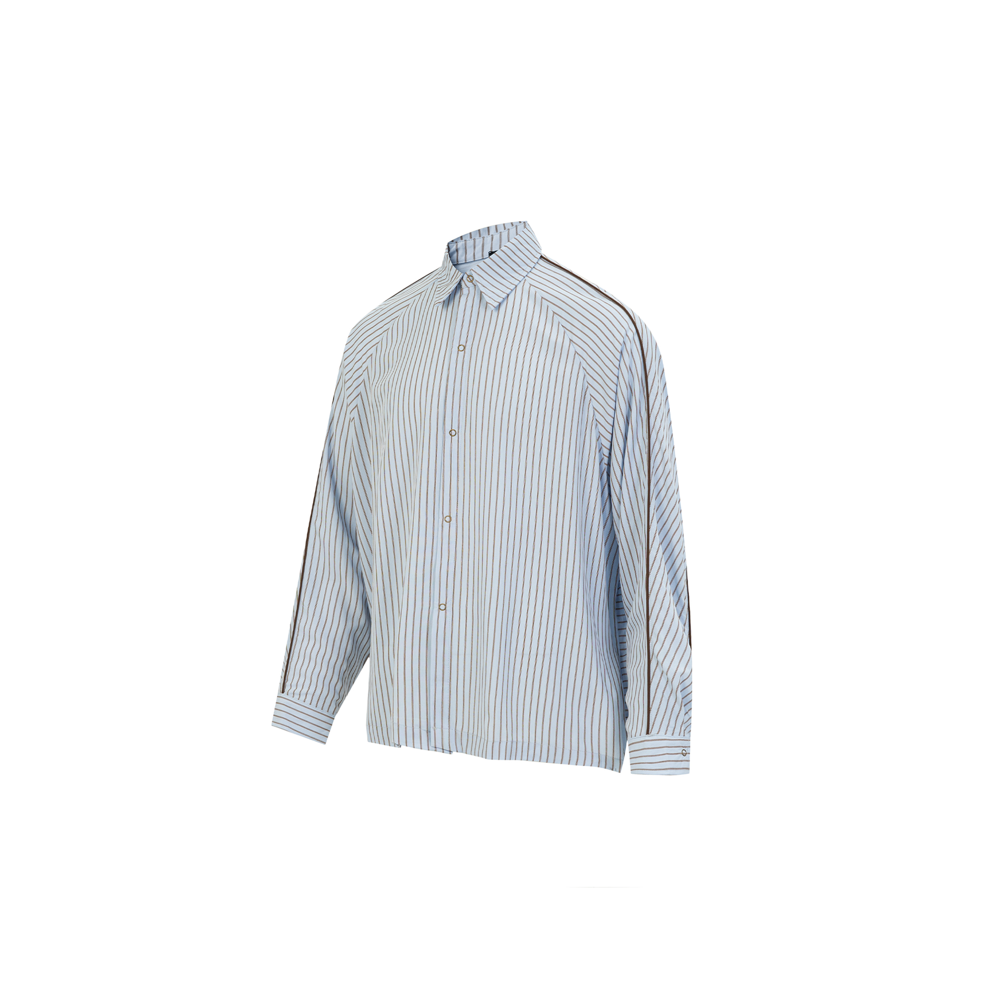 OVDY Minimal Stripe Long-Sleeve Shirt-Shirt-S-Blue-Free Shipping Leatheretro