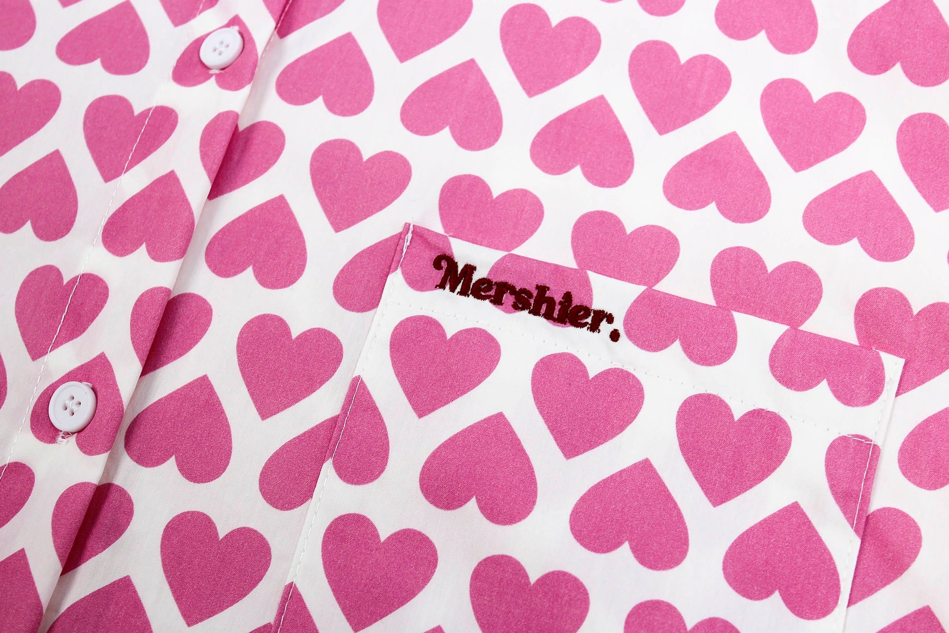 CLP Pink Heart Full-Print Shirt-Shirt-M-Free Shipping Leatheretro