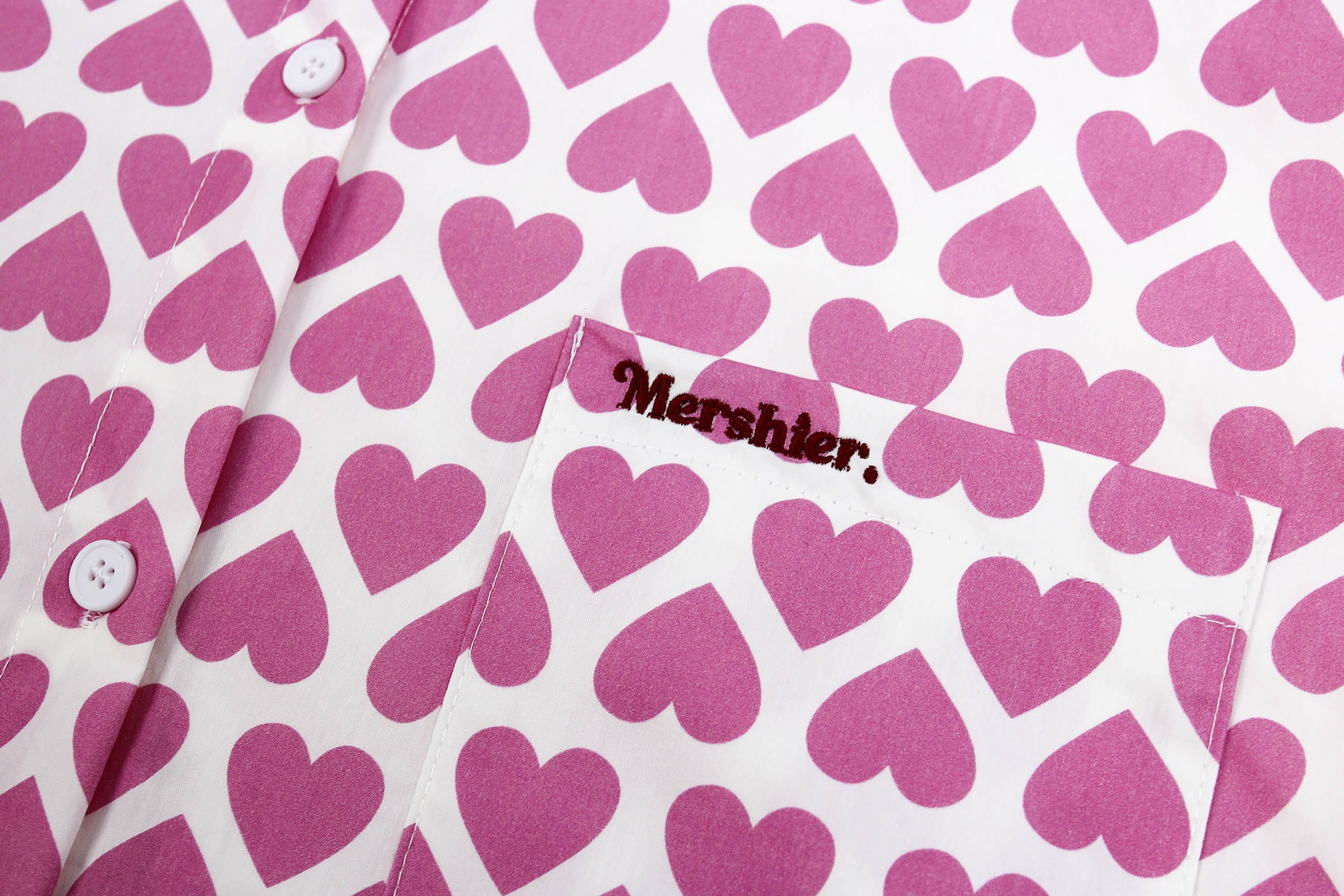 CLP Pink Heart Full-Print Shirt-Shirt-M-Free Shipping Leatheretro