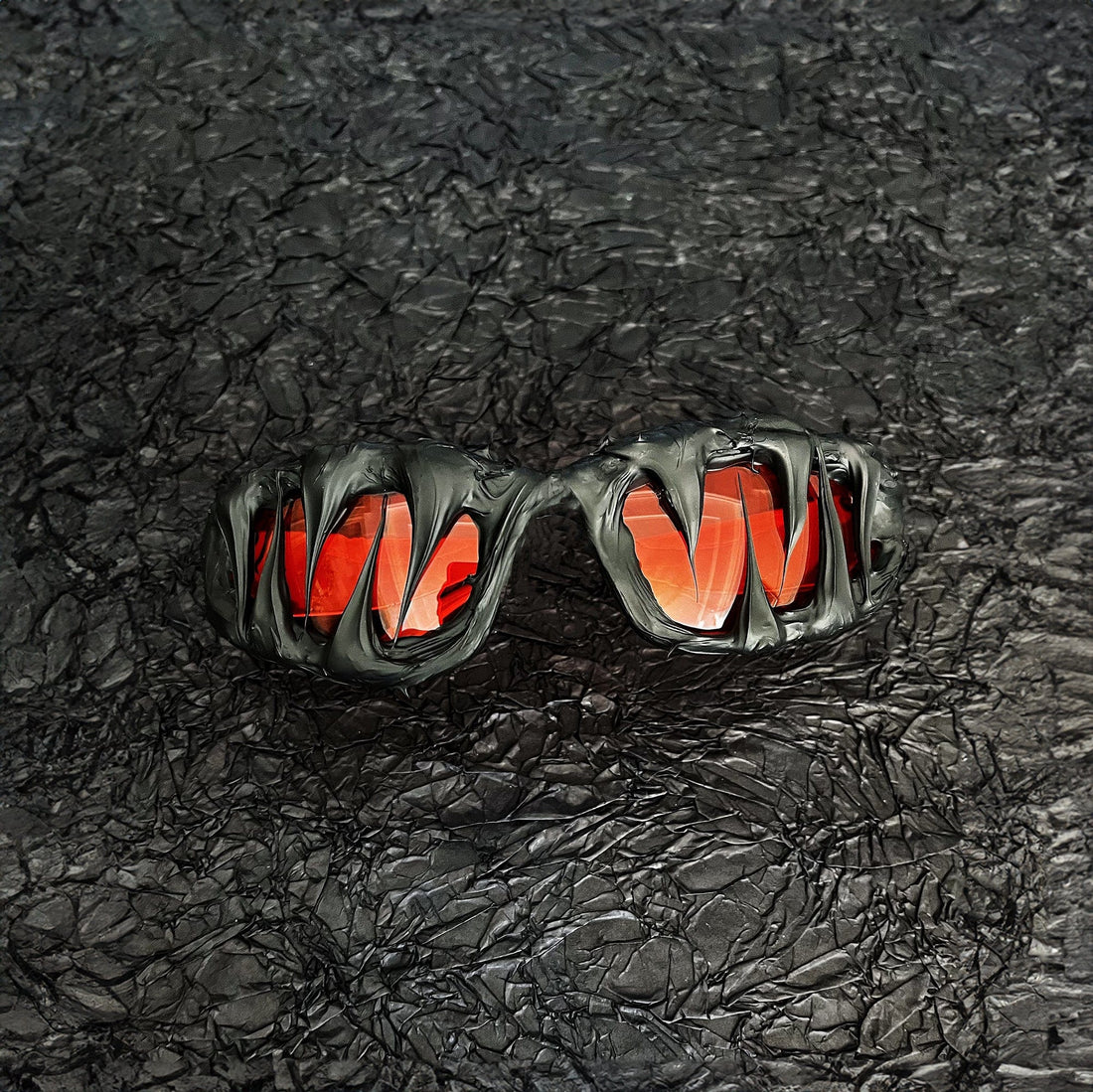 Pi0neeR Venom Melt Dripped Resin Sunglasses Sunset-Sunglasses-One size-Free Shipping Leatheretro