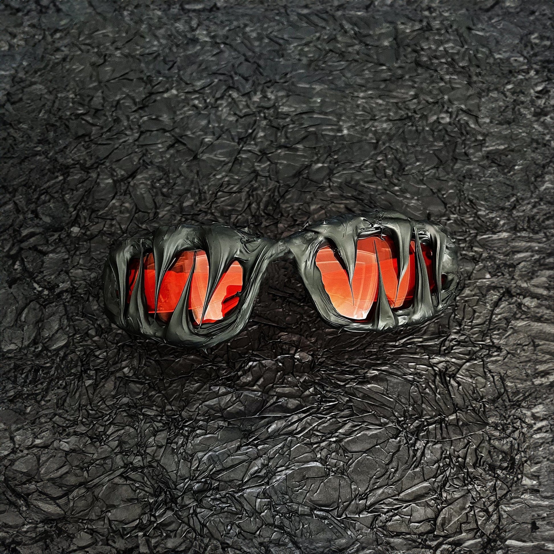 Pi0neeR Venom Melt Dripped Resin Sunglasses Sunset-Sunglasses-One size-Free Shipping Leatheretro