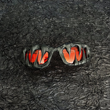 Pi0neeR Venom Melt Dripped Resin Sunglasses Sunset-Sunglasses-One size-Free Shipping Leatheretro
