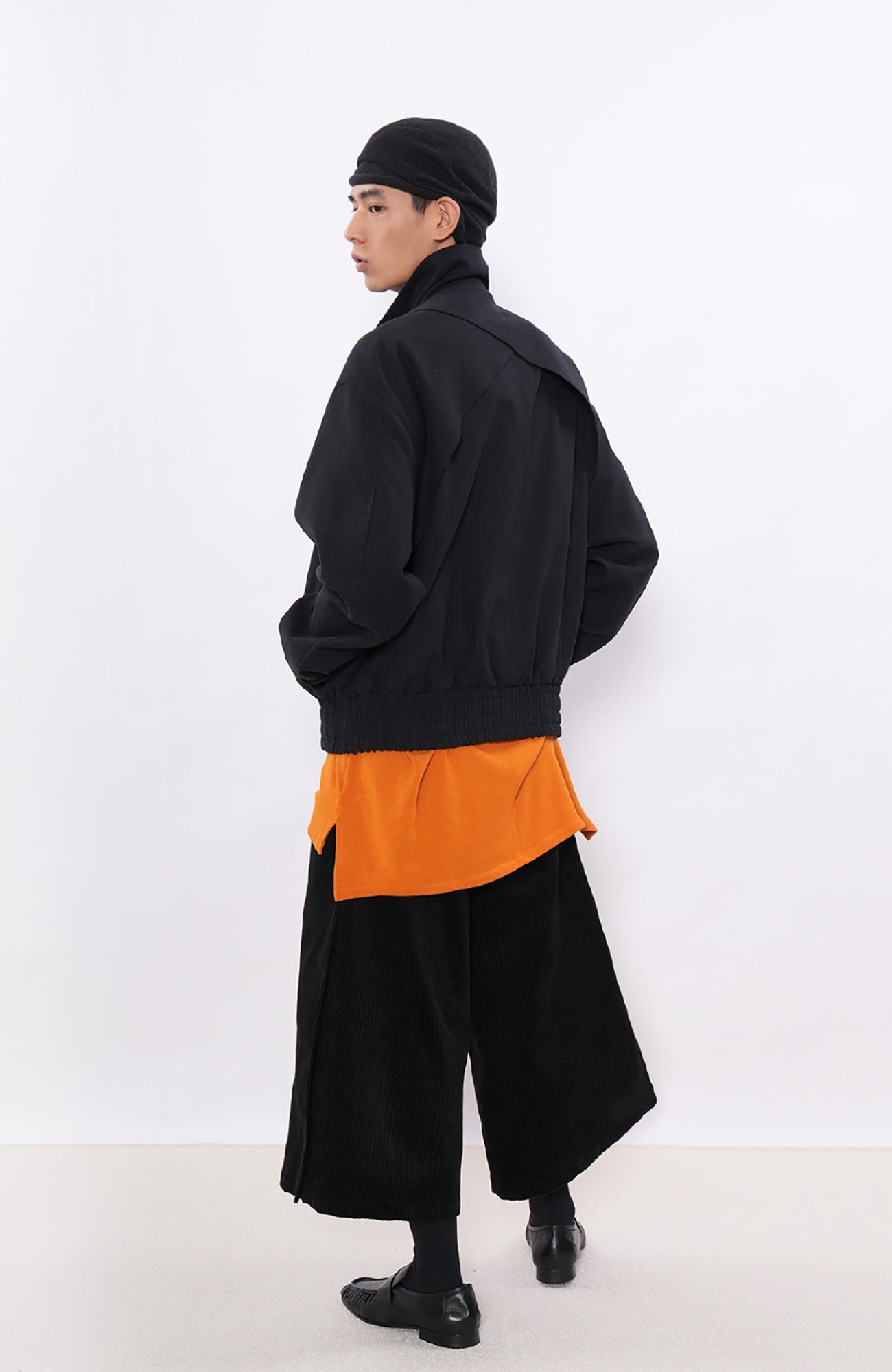 7440 37 1 Snap-Panel Corduroy Cropped Pants-Pants-S (Preorder)-Free Shipping Leatheretro