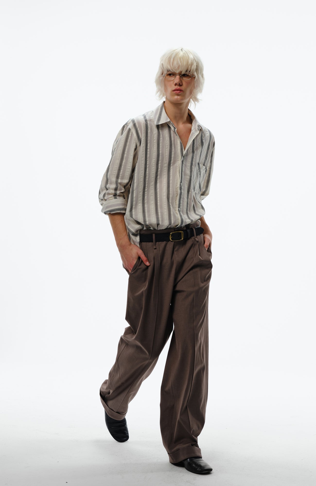 TRECLUB Retro Stripe Long-Sleeve Shirt-Shirt-S-Free Shipping Leatheretro