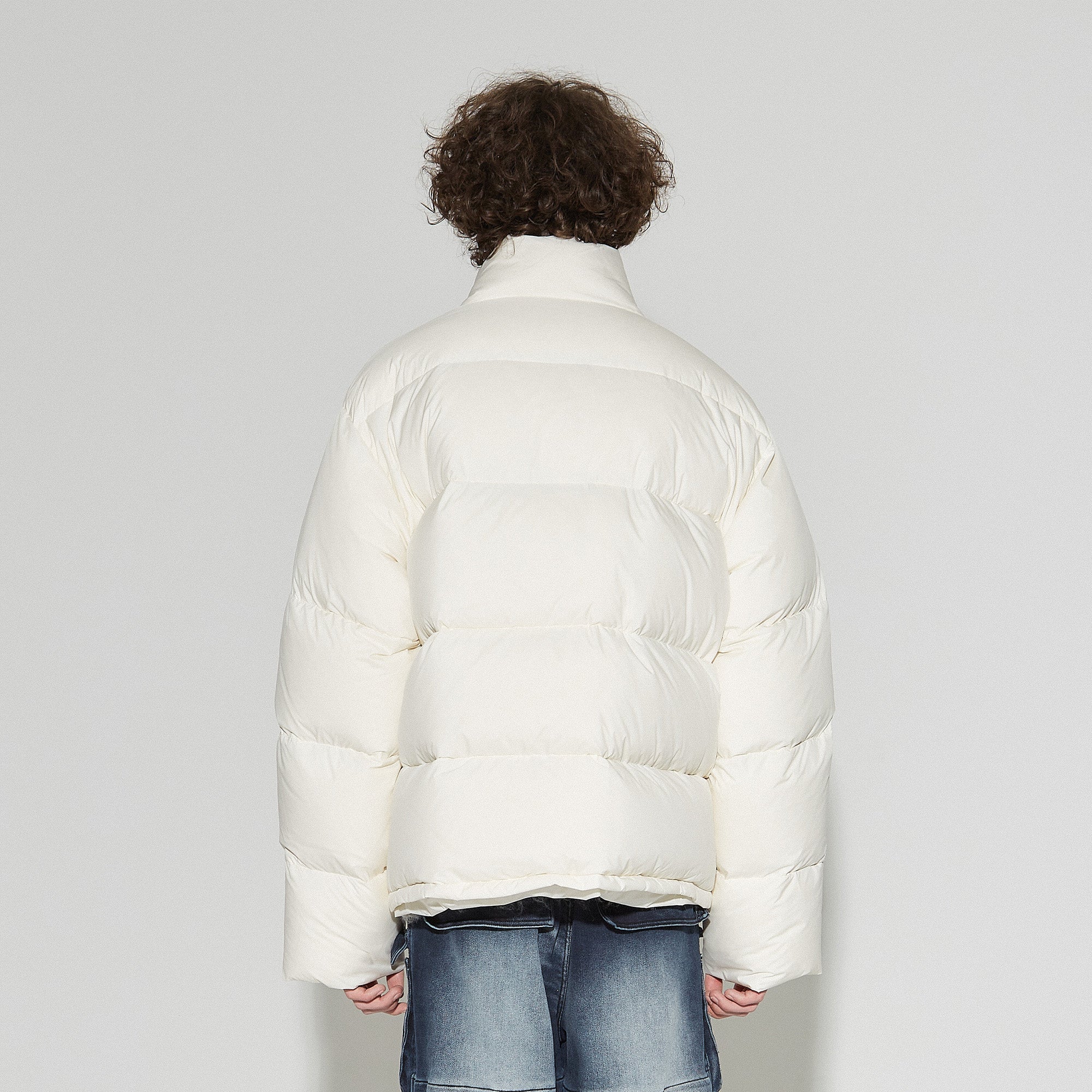 VANN VALRENCE Classic Stand-Collared Duck-Down Oversized Jacket-Jacket-S-White-Free Shipping Leatheretro