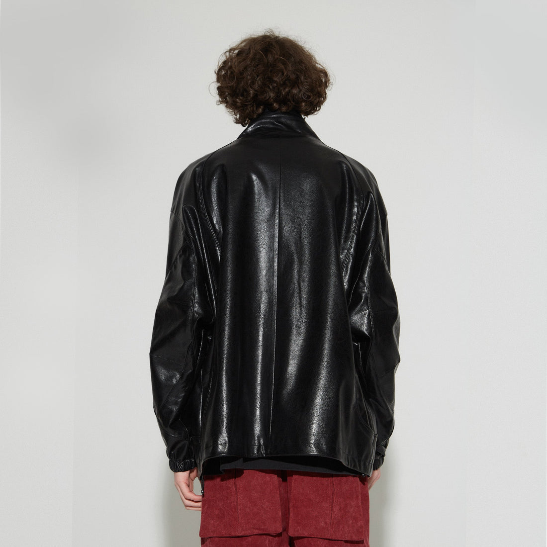 VANN VALRENCE Retro Glossy Faux Leather Jacket-Jacket-S-Free Shipping Leatheretro