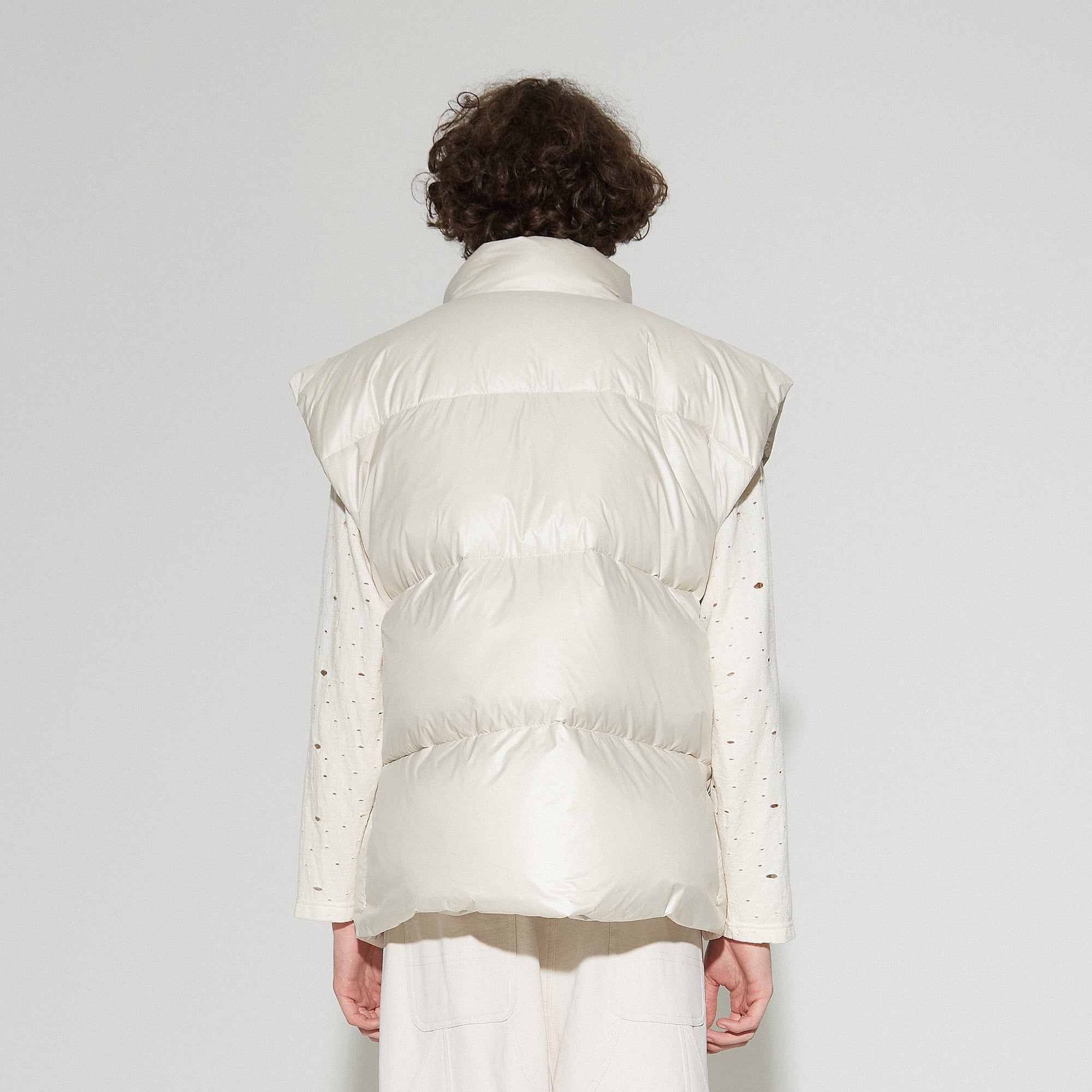 VANN VALRENCE Plain Duck Down Oversized Puffer Vest-Vest-S-Black-Free Shipping Leatheretro