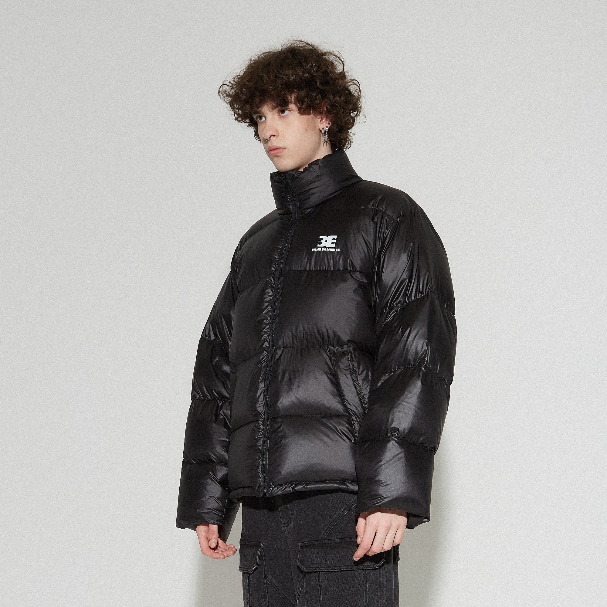 VANN VALRENCE Classic Stand-Collared Duck-Down Oversized Jacket-Jacket-S-White-Free Shipping Leatheretro