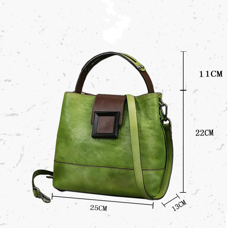 Retro Genuine Leather Shoulder Bag-Handbags-Gray-Free Shipping Leatheretro