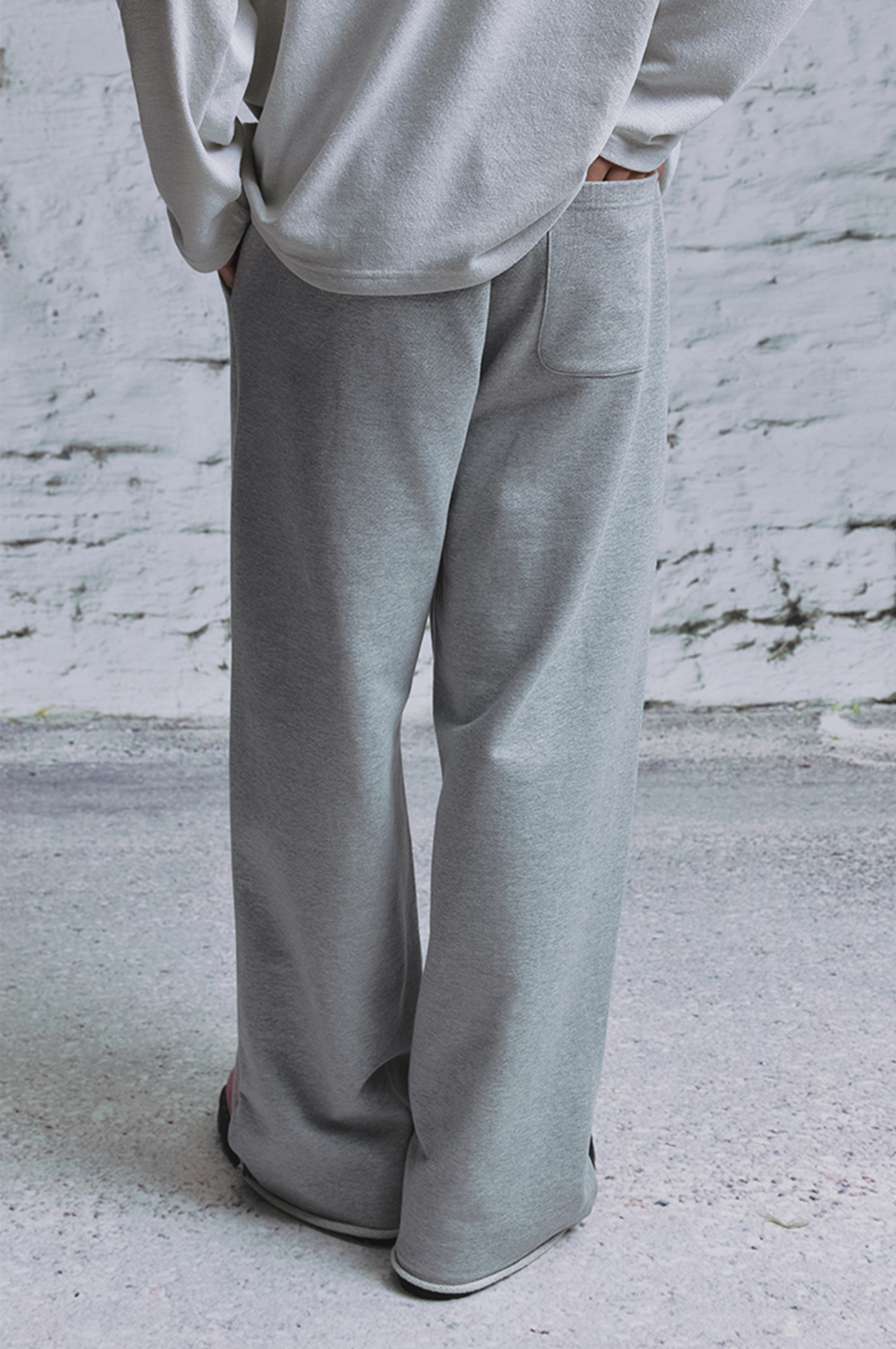 NIANJIUYIKOUER Essential Raw-Edge Wide-Leg Sweatpants-Pants-XS-Black-Free Shipping Leatheretro