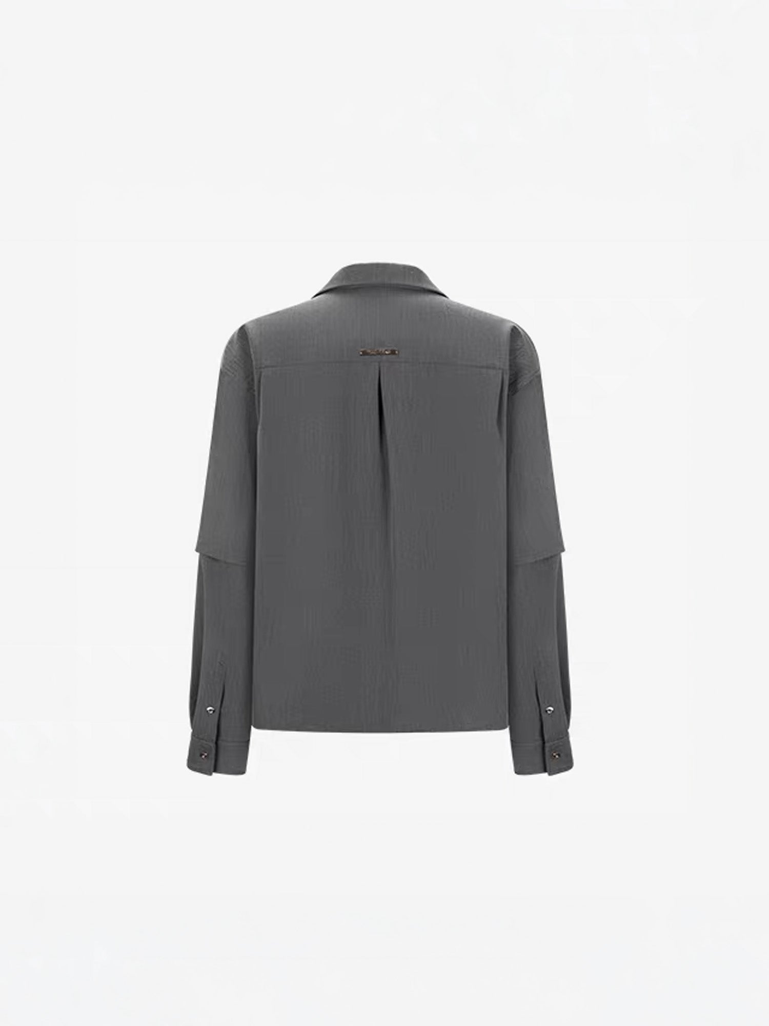 TIWILLTANG Detachable-Sleeve Tie-Pocket Shirt-Jacket-S-Blue-Free Shipping Leatheretro