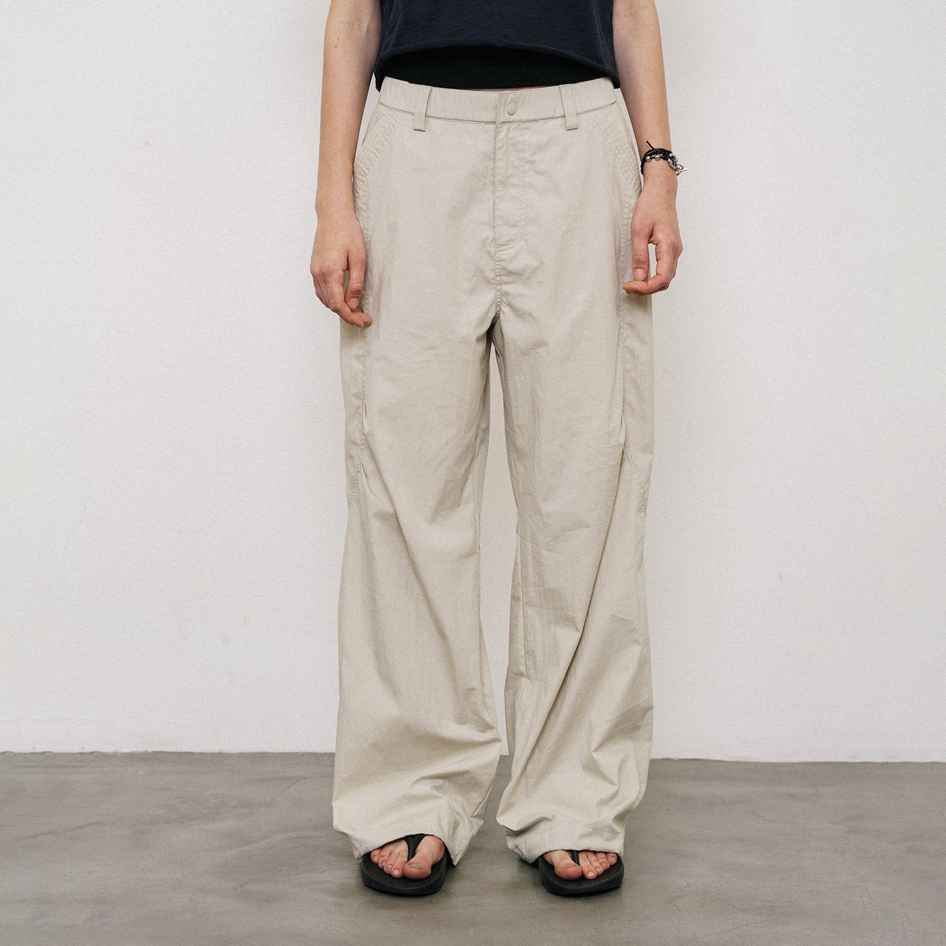 ROARINGWILD A ARCH Essential Drawstring Parachute Pants-Pants-XS-Apricot-Free Shipping Leatheretro