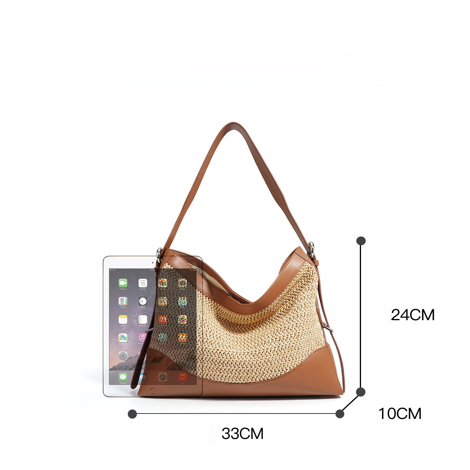 Handmade Large Capacity Casual Woven Shoulder Bag-Shoulder Bags-As Photo-Free Shipping Leatheretro