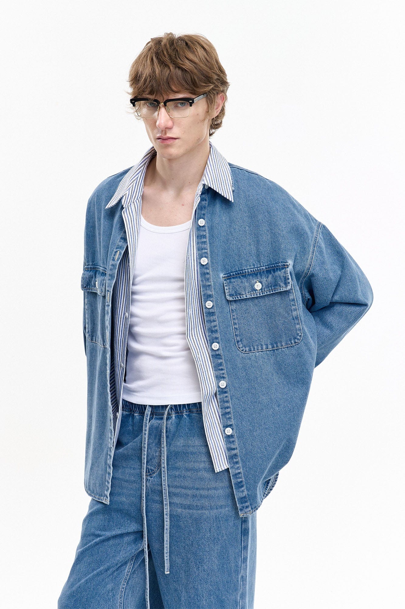 LEONSENSE Classical Tencel Denim Shirts-Shirt-S-Free Shipping Leatheretro