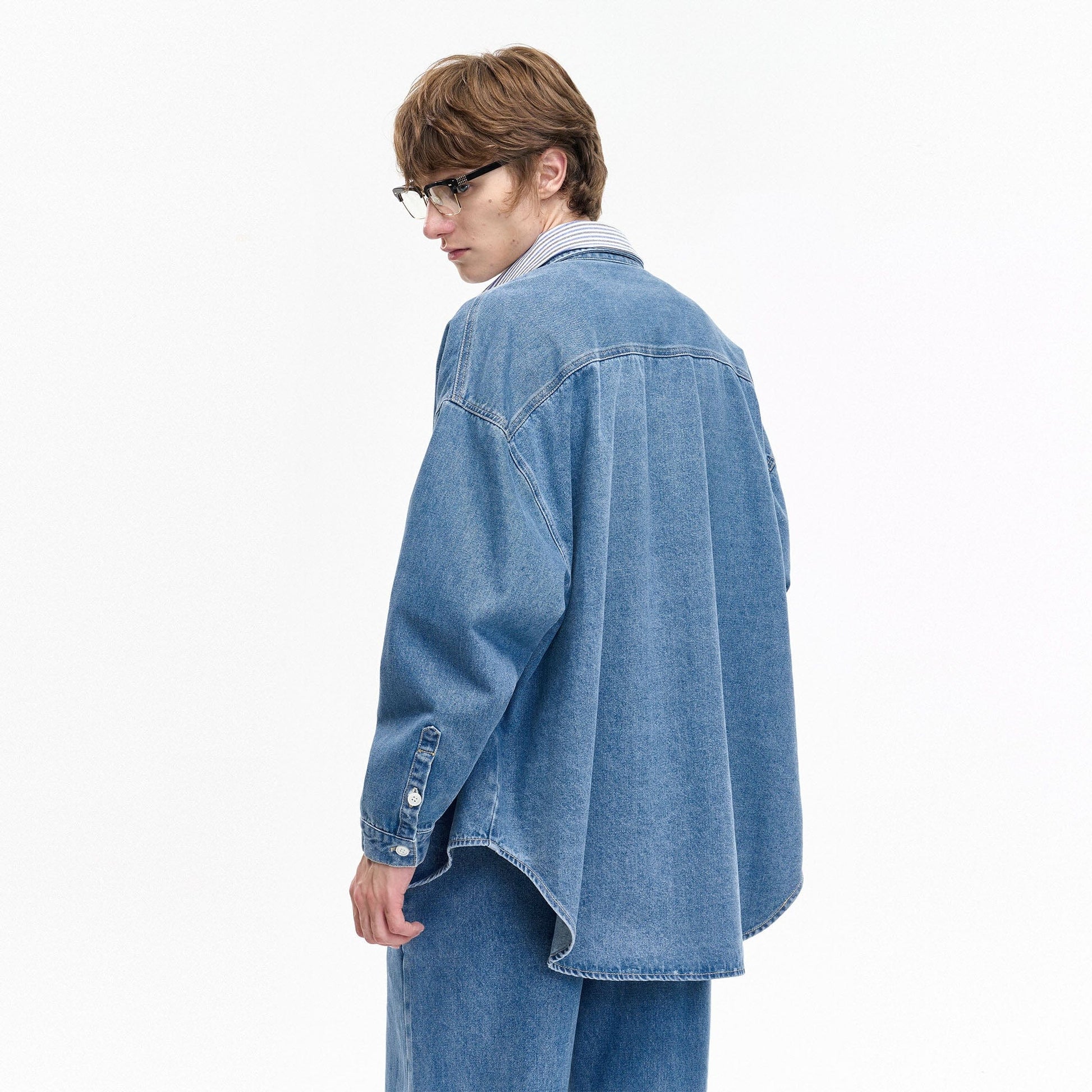 LEONSENSE Classical Tencel Denim Shirts-Shirt-S-Free Shipping Leatheretro