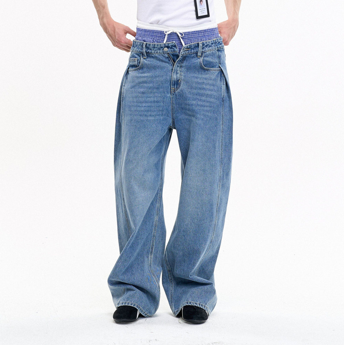 LEONSENSE Essential Oversized Curved Jeans-Jeans-XS-Free Shipping Leatheretro