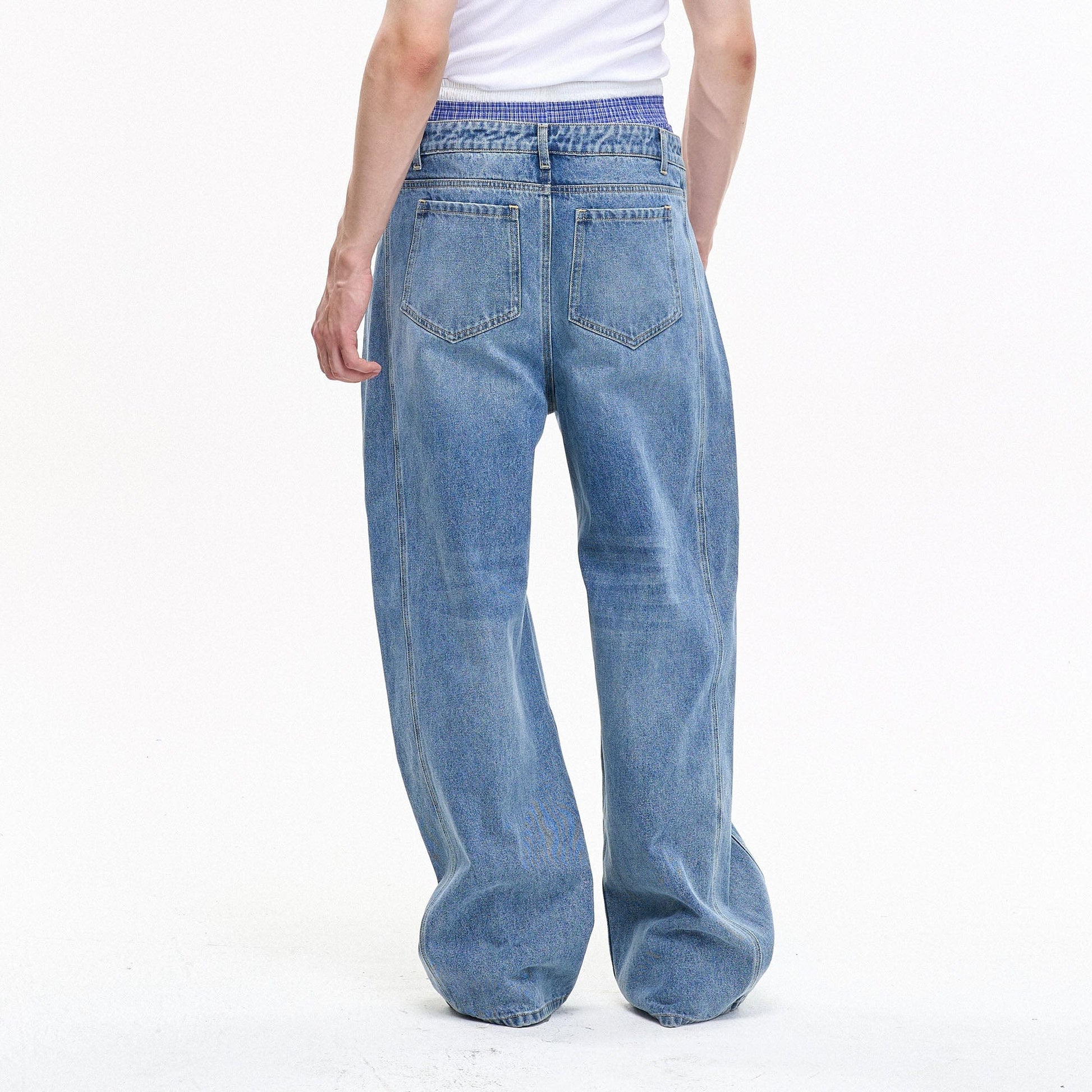 LEONSENSE Essential Oversized Curved Jeans-Jeans-XS-Free Shipping Leatheretro